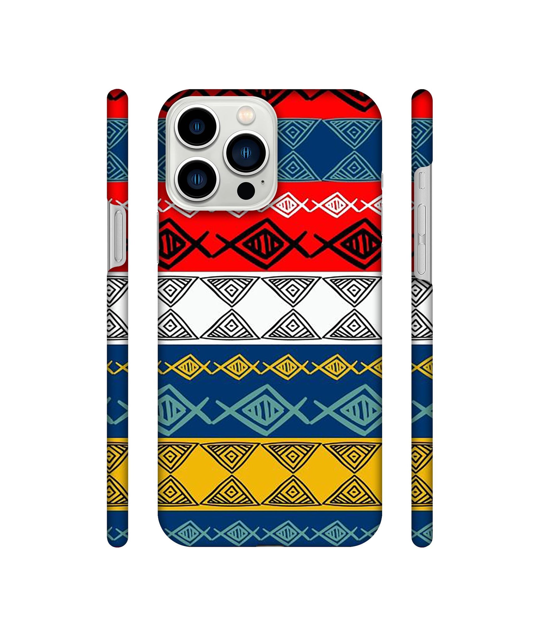 Colorful Hand Made Rangoli Art Designer Hard Back Cover for Apple iPhone 13 Pro Max