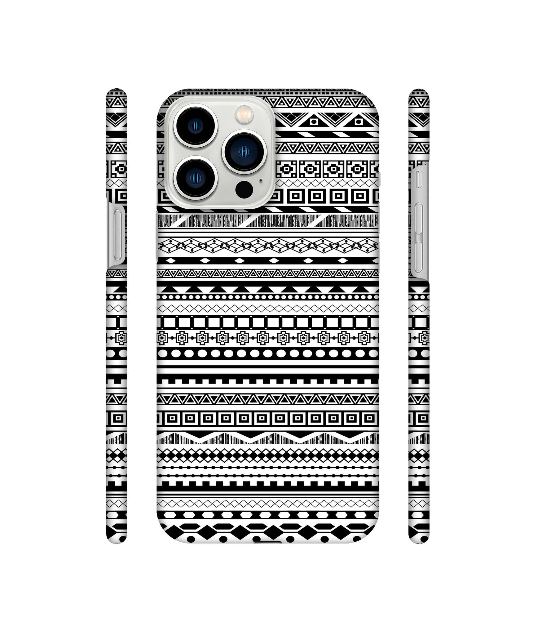 Black & White Patterns Designer Hard Back Cover for Apple iPhone 13 Pro Max