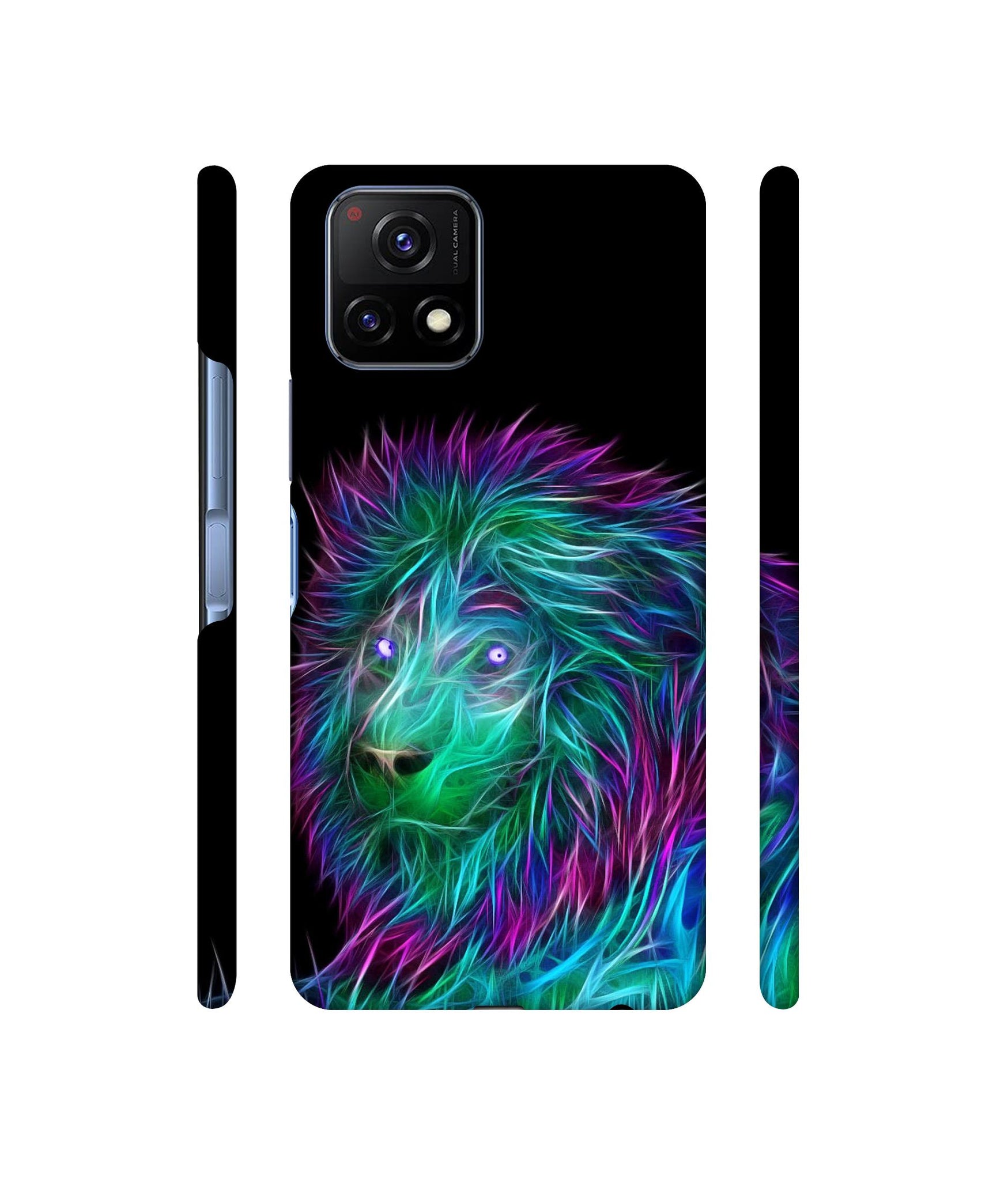 3D Lion Designer Hard Back Cover for Vivo Y72 5G