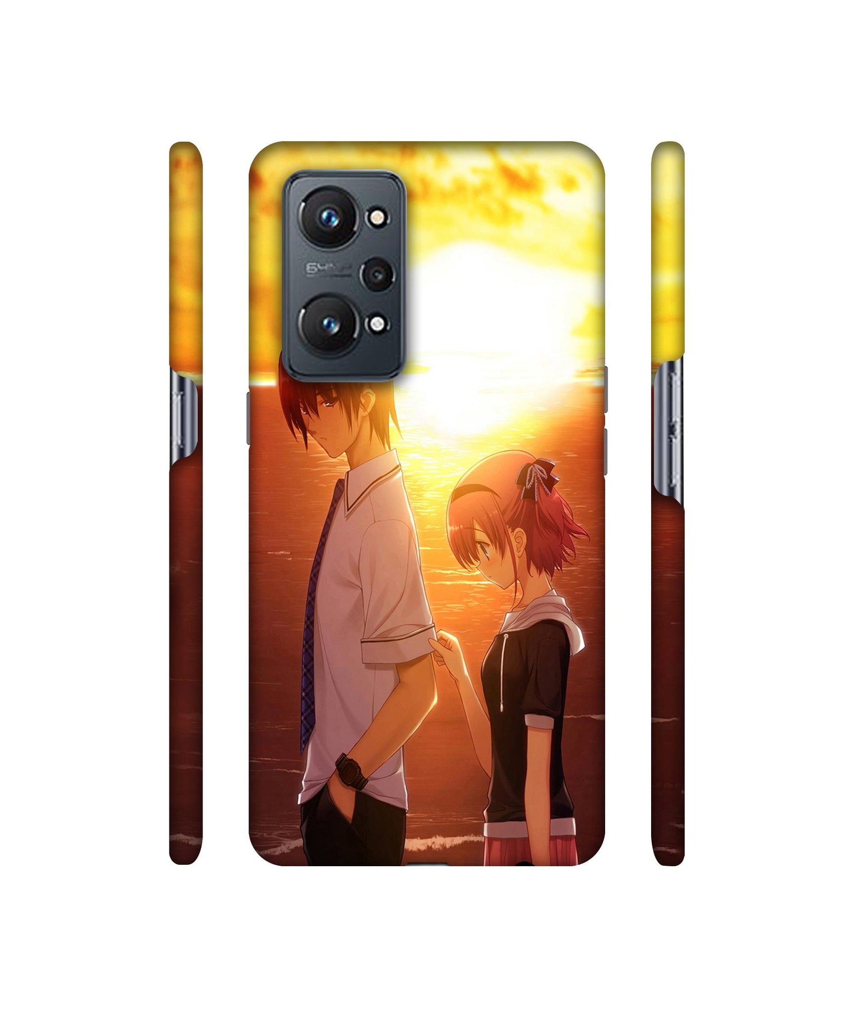 Girl Boy Sunset Sea Designer Hard Back Cover for Realme GT Neo2