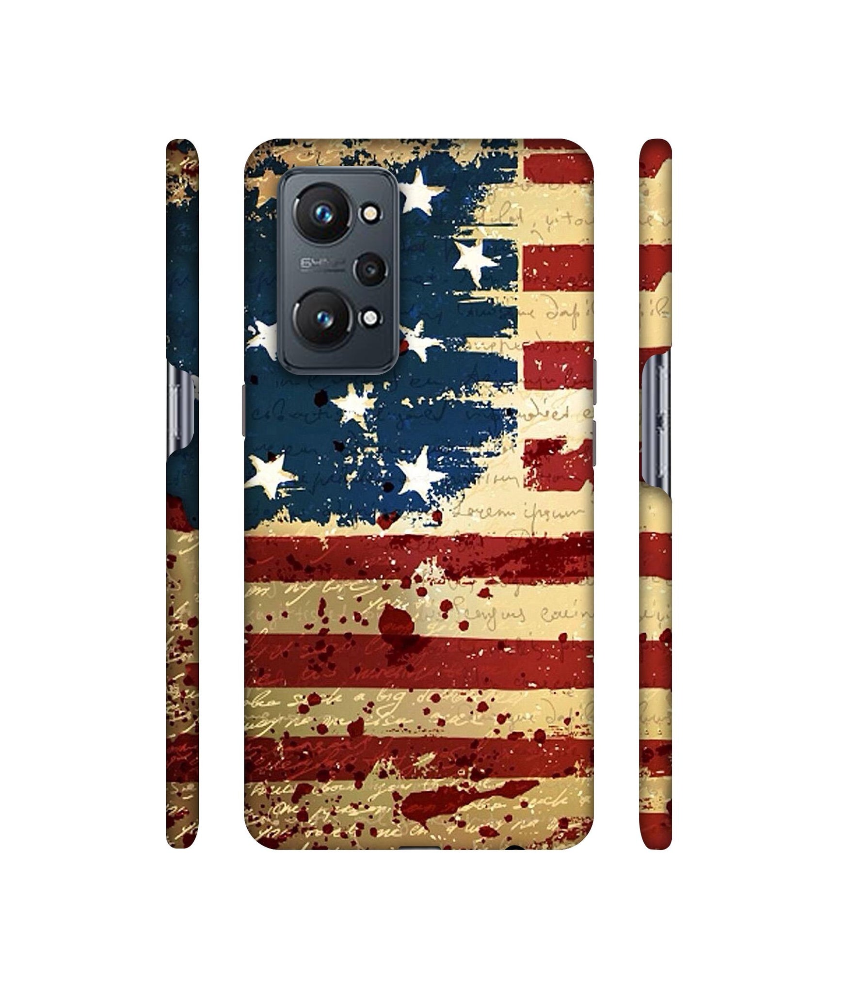 Colorful USA Flag Designer Hard Back Cover for Realme GT Neo2