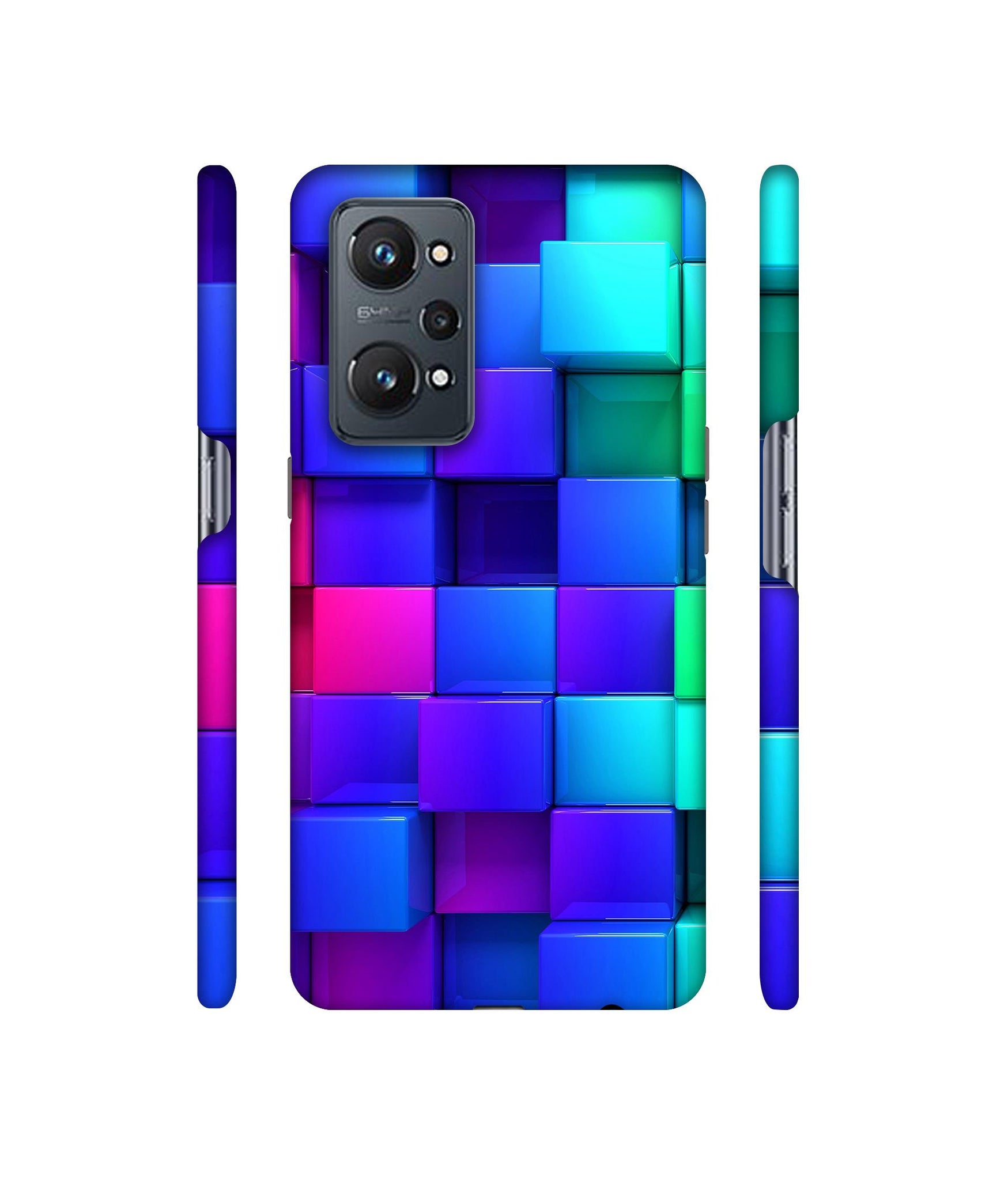 Blocks Rainbow 3D Graphics Designer Hard Back Cover for Realme GT Neo2