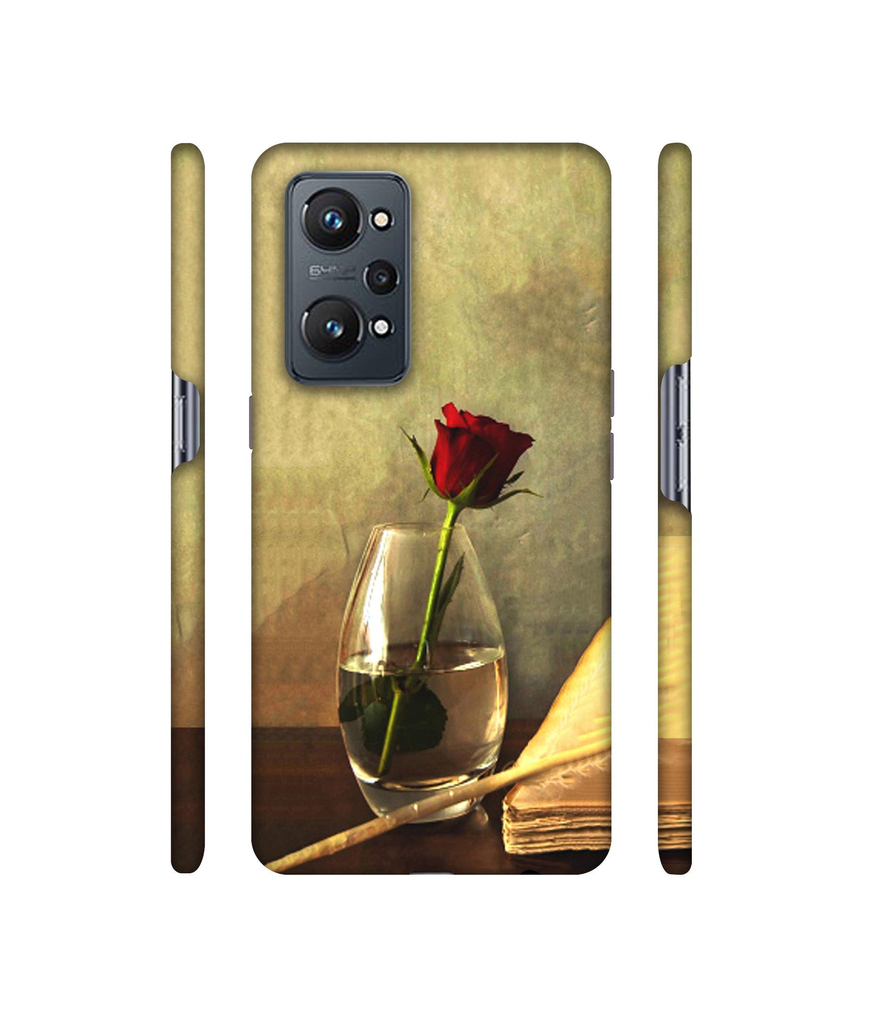 Red Rose in Glass Designer Hard Back Cover for Realme GT Neo2