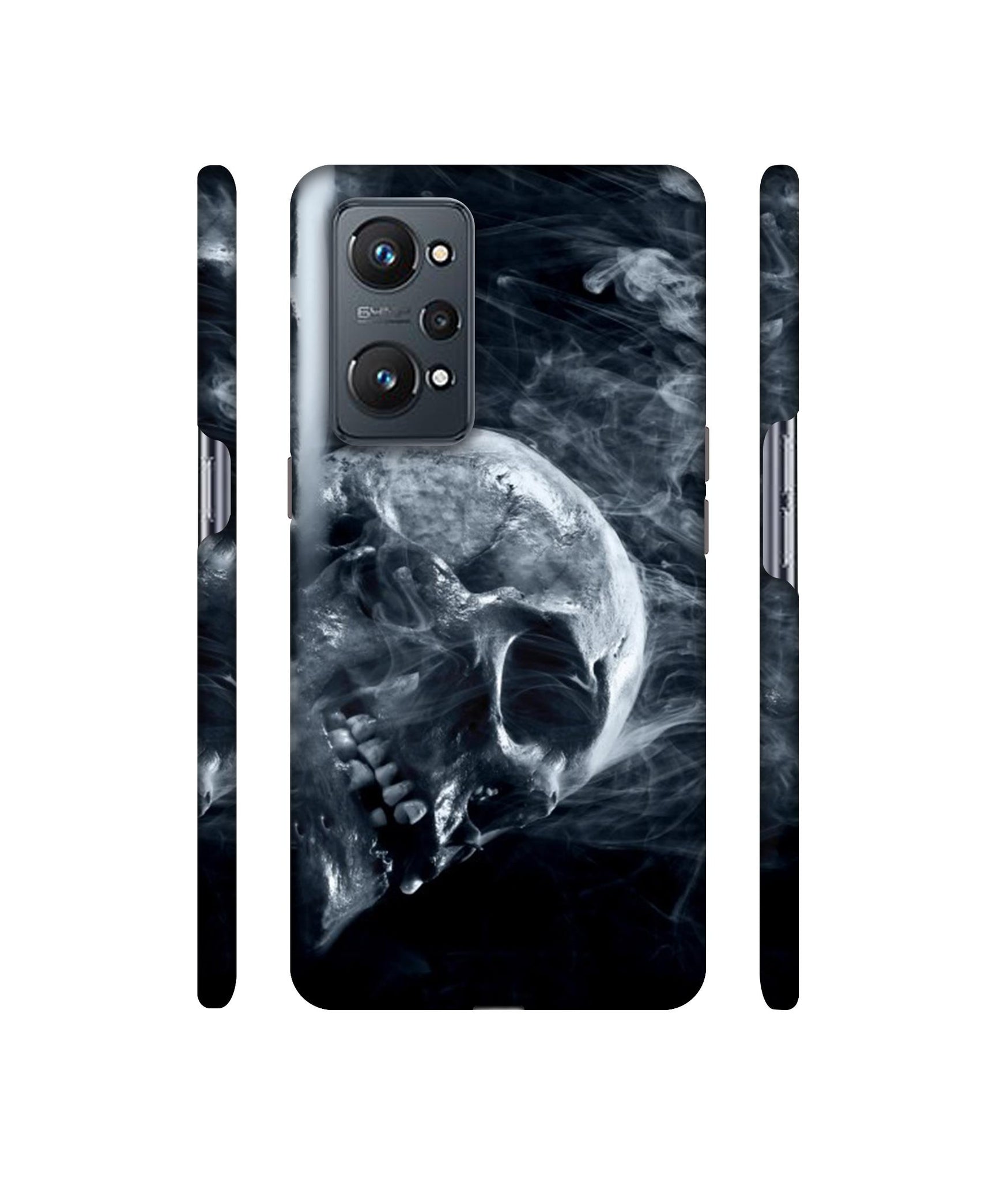 Skull Smoke Blue Scary Death Designer Hard Back Cover for Realme GT Neo2