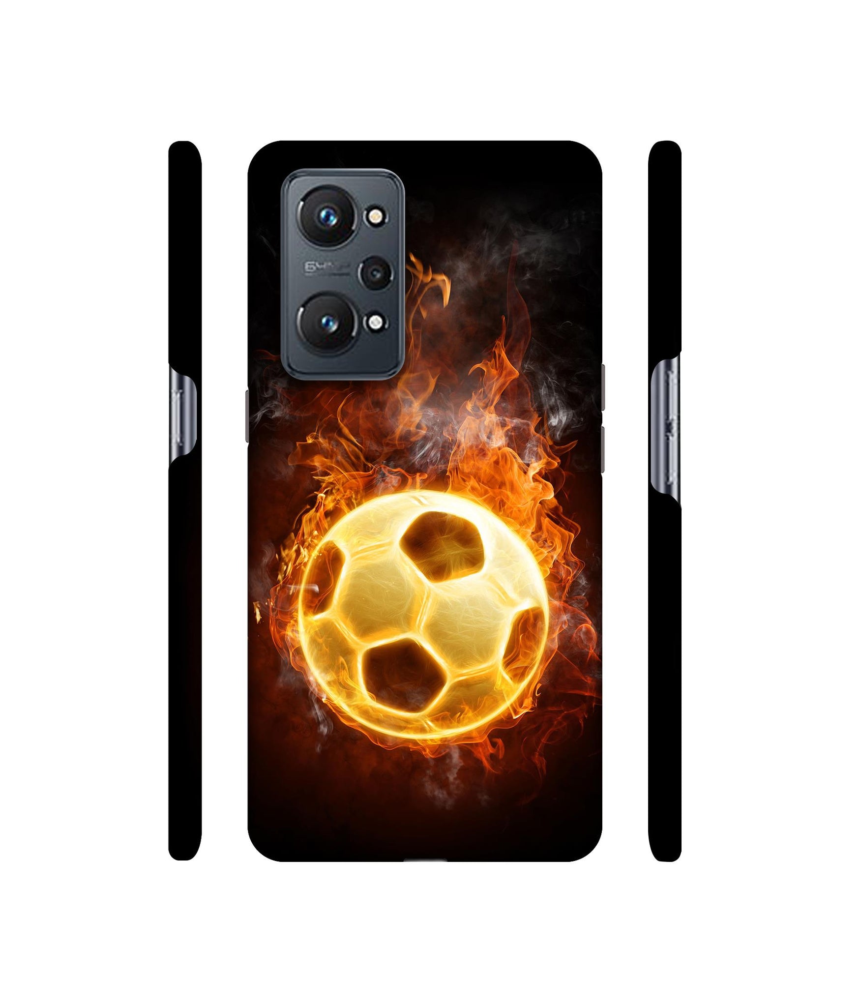 Football & Fire Designer Hard Back Cover for Realme GT Neo2