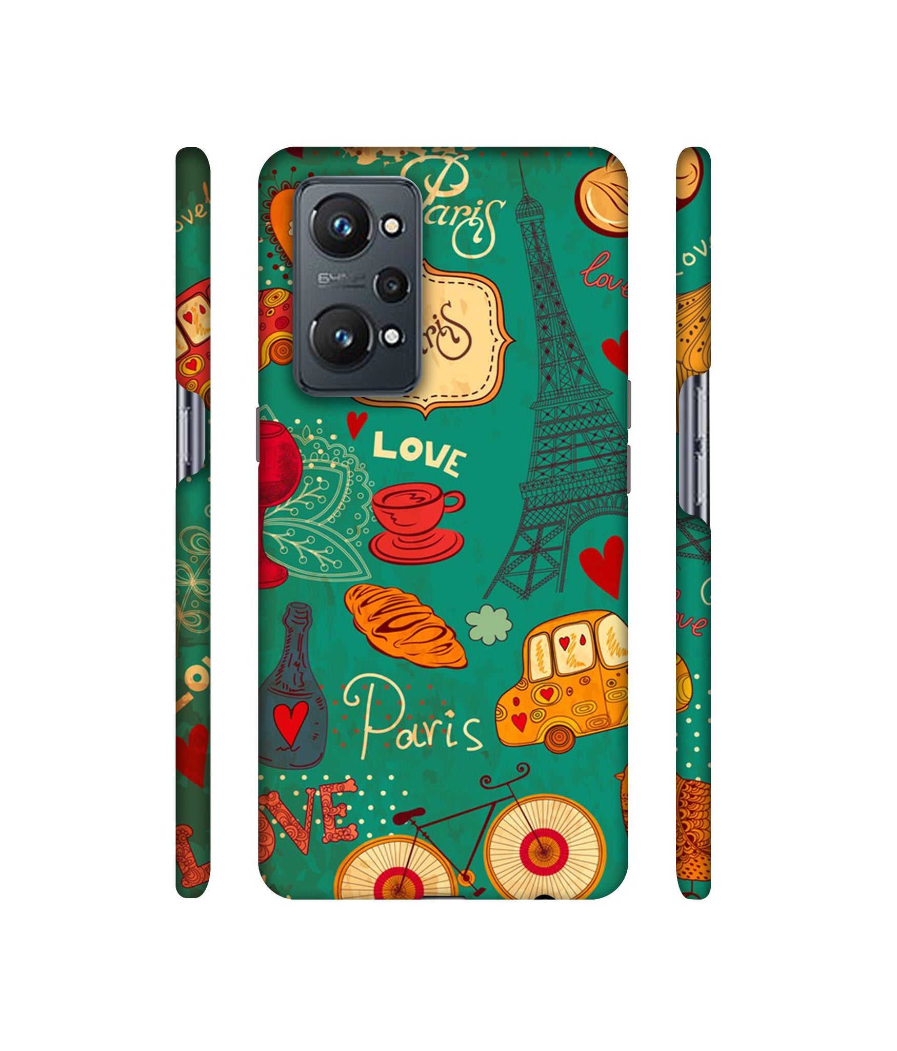 Paris Love Print Designer Hard Back Cover for Realme GT Neo2