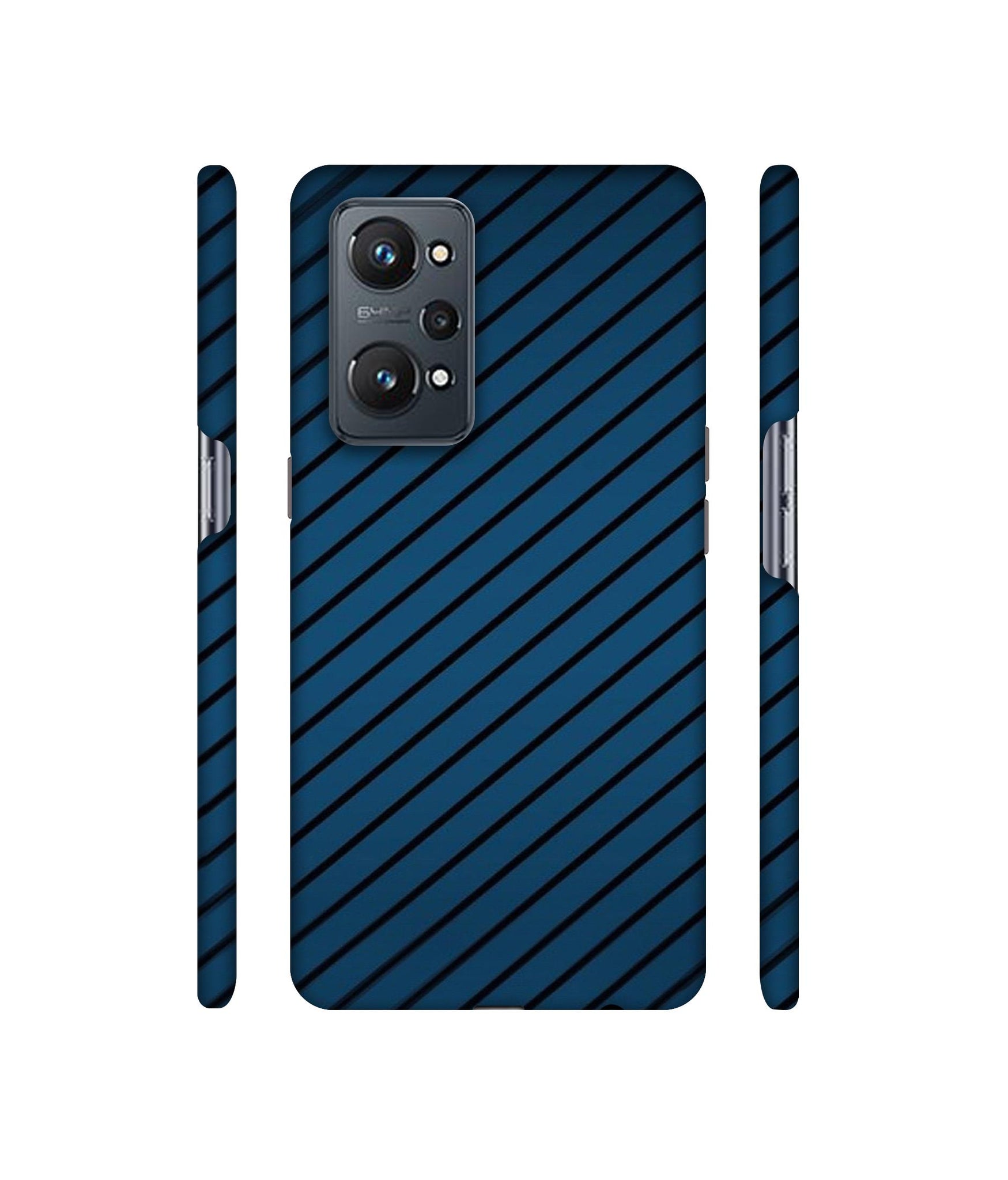 Blue Stripes Designer Hard Back Cover for Realme GT Neo2