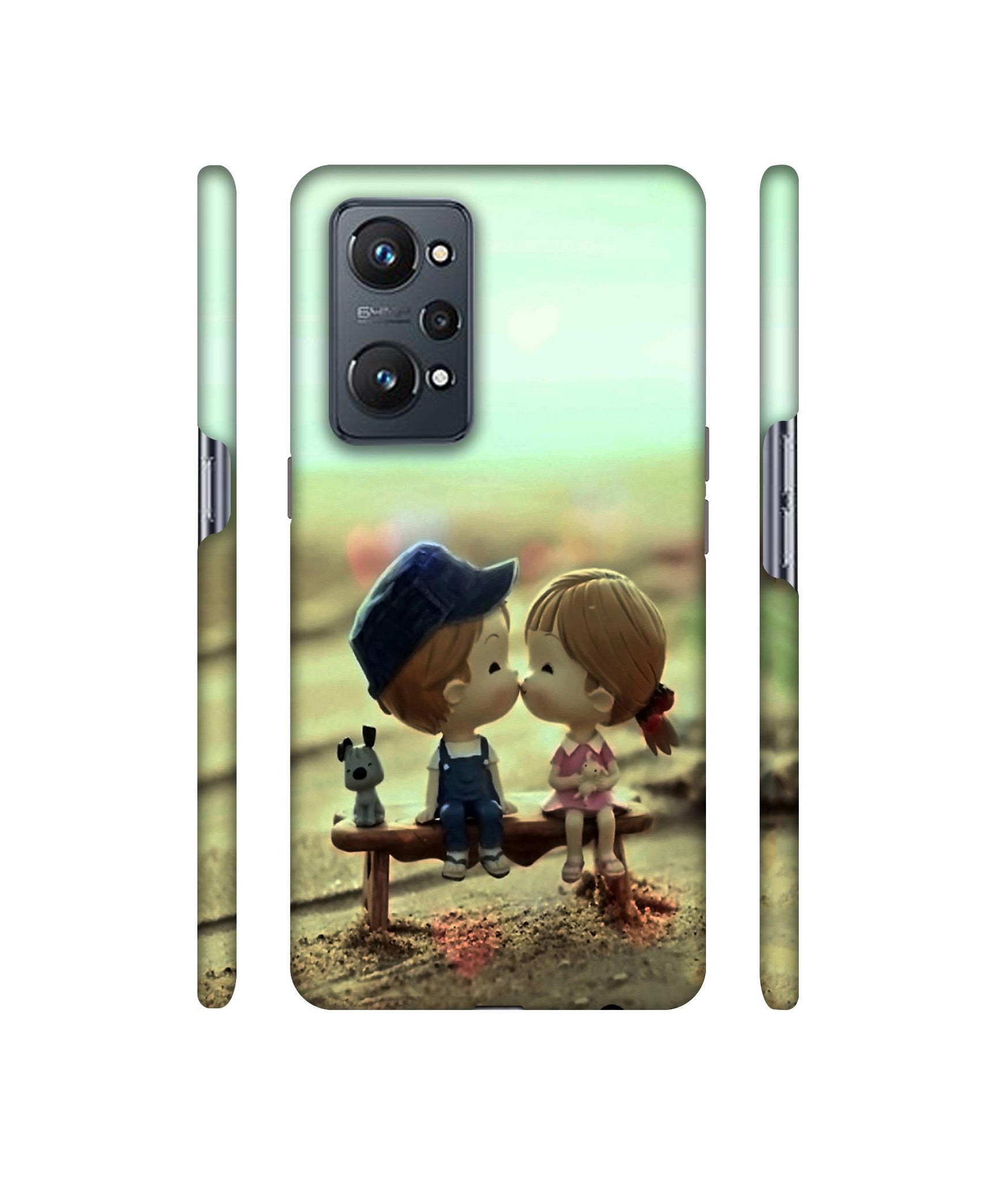 Love Couples Pattern Designer Hard Back Cover for Realme GT Neo2