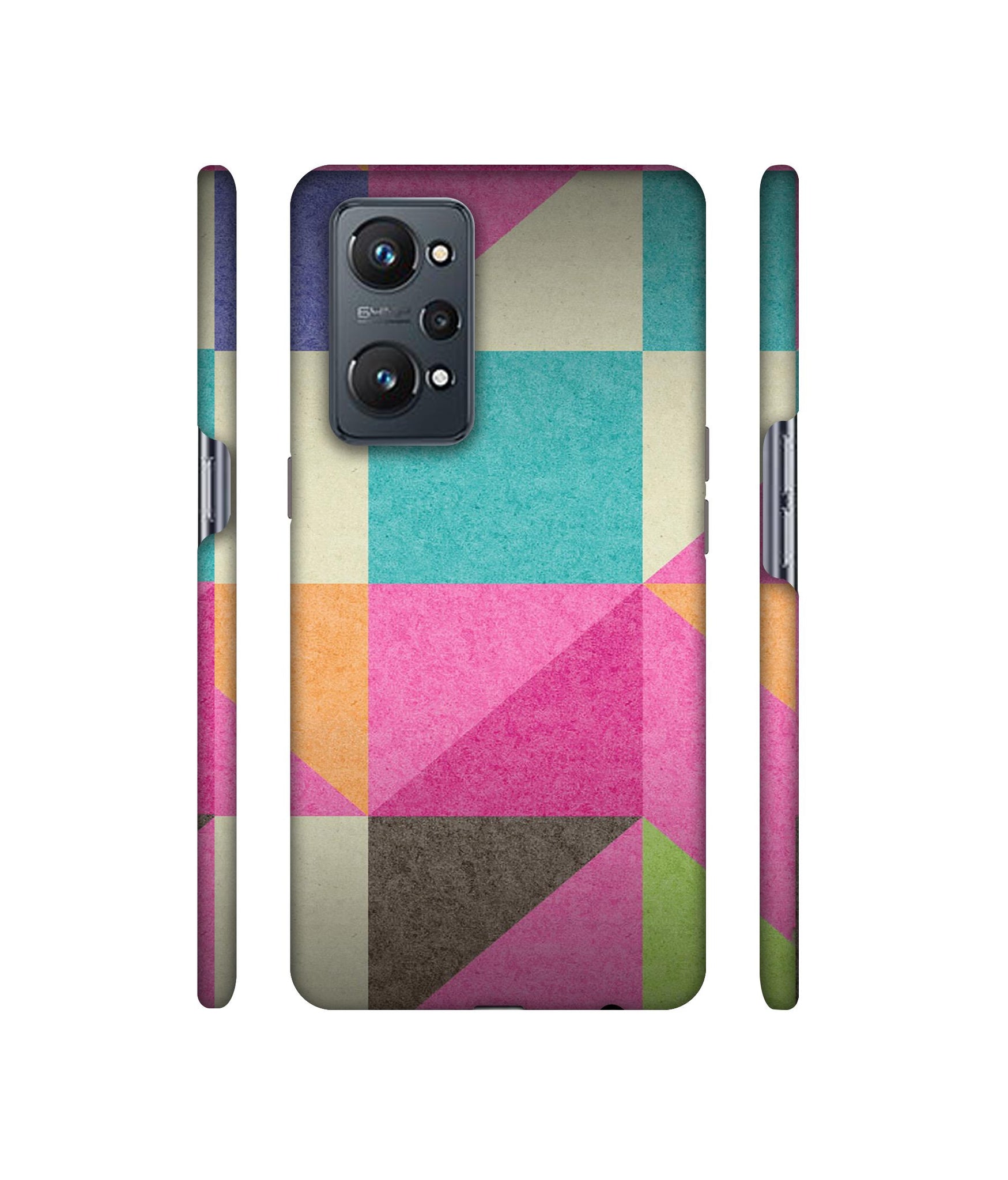 Pink Cyan Designer Hard Back Cover for Realme GT Neo2