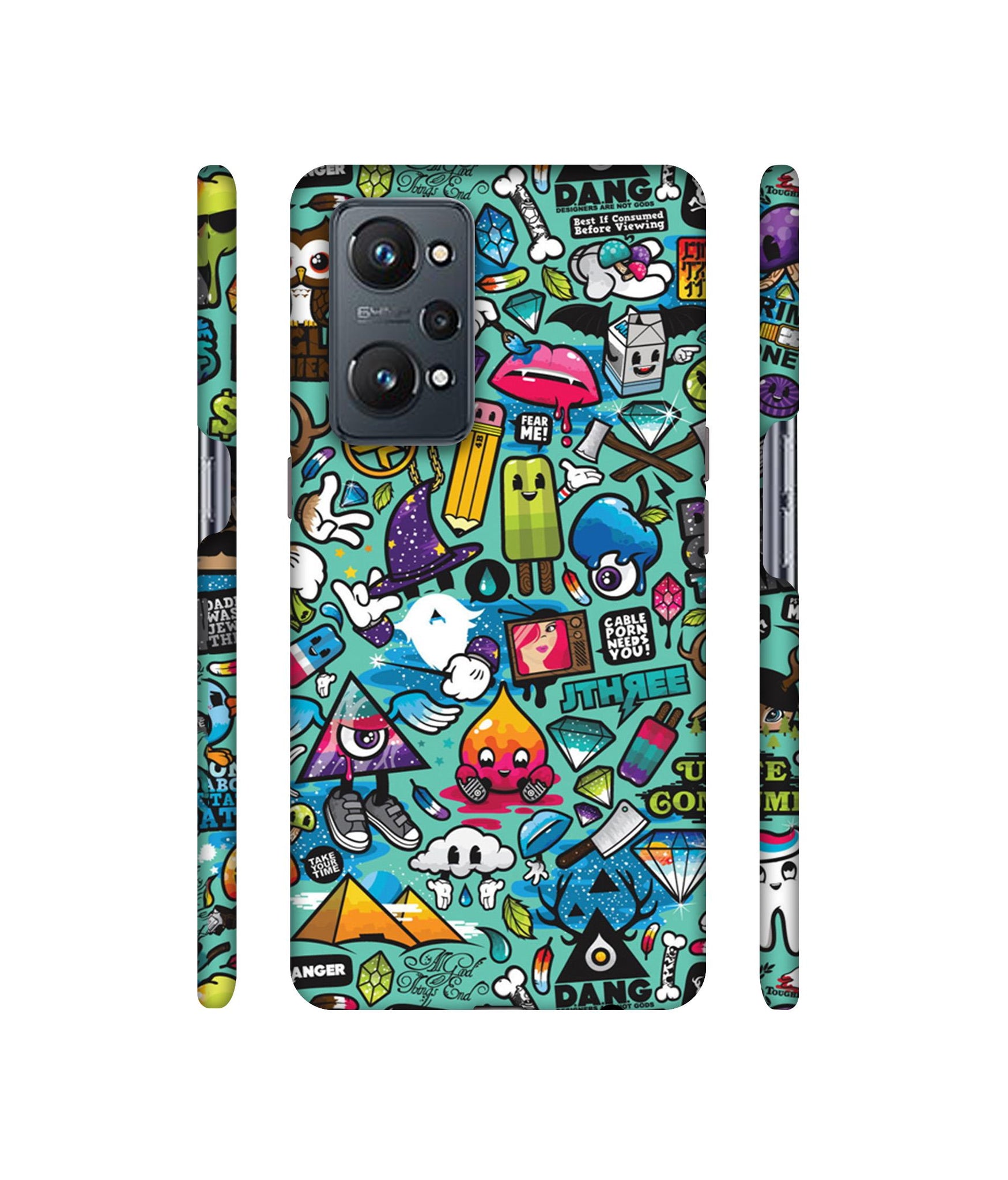 Crazy Designer Hard Back Cover for Realme GT Neo2