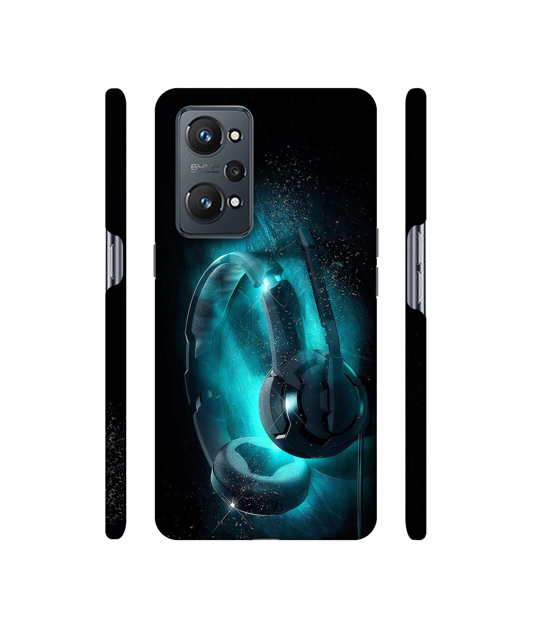 Cool Headphone Designer Hard Back Cover for Realme GT Neo2