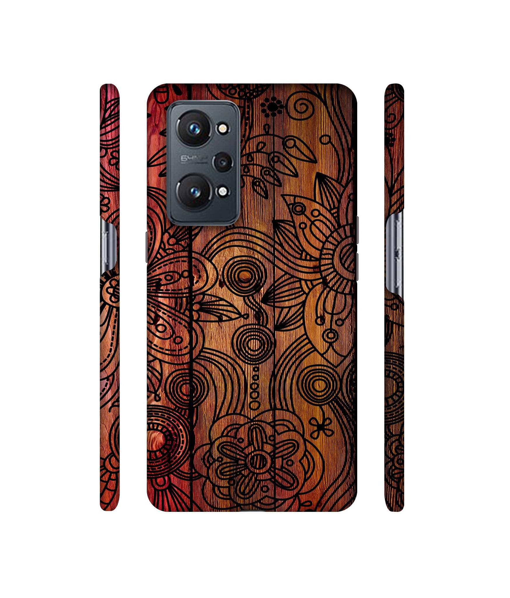 Dark Wooden Background Designer Hard Back Cover for Realme GT Neo2