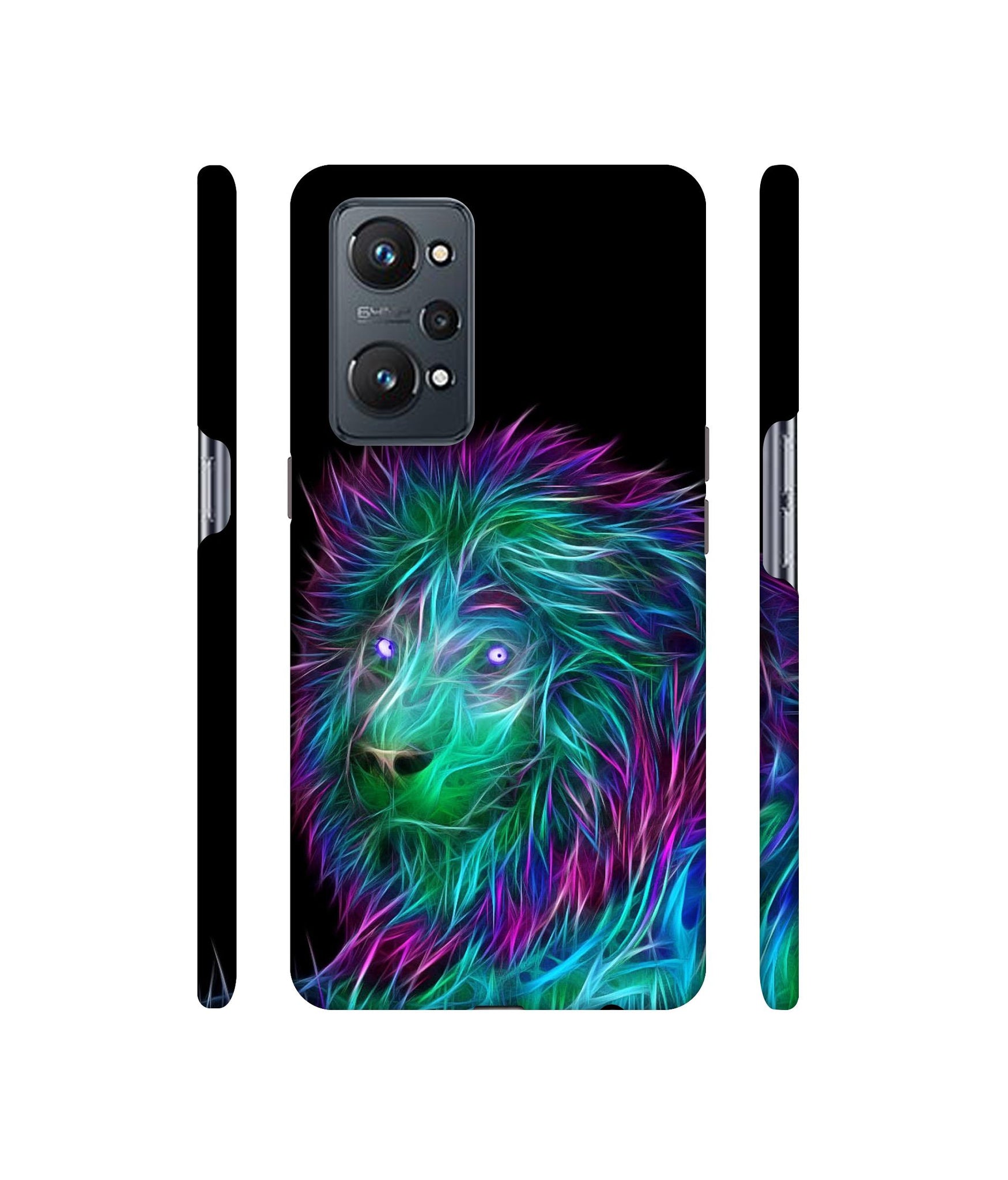 3D Lion Designer Hard Back Cover for Realme GT Neo2