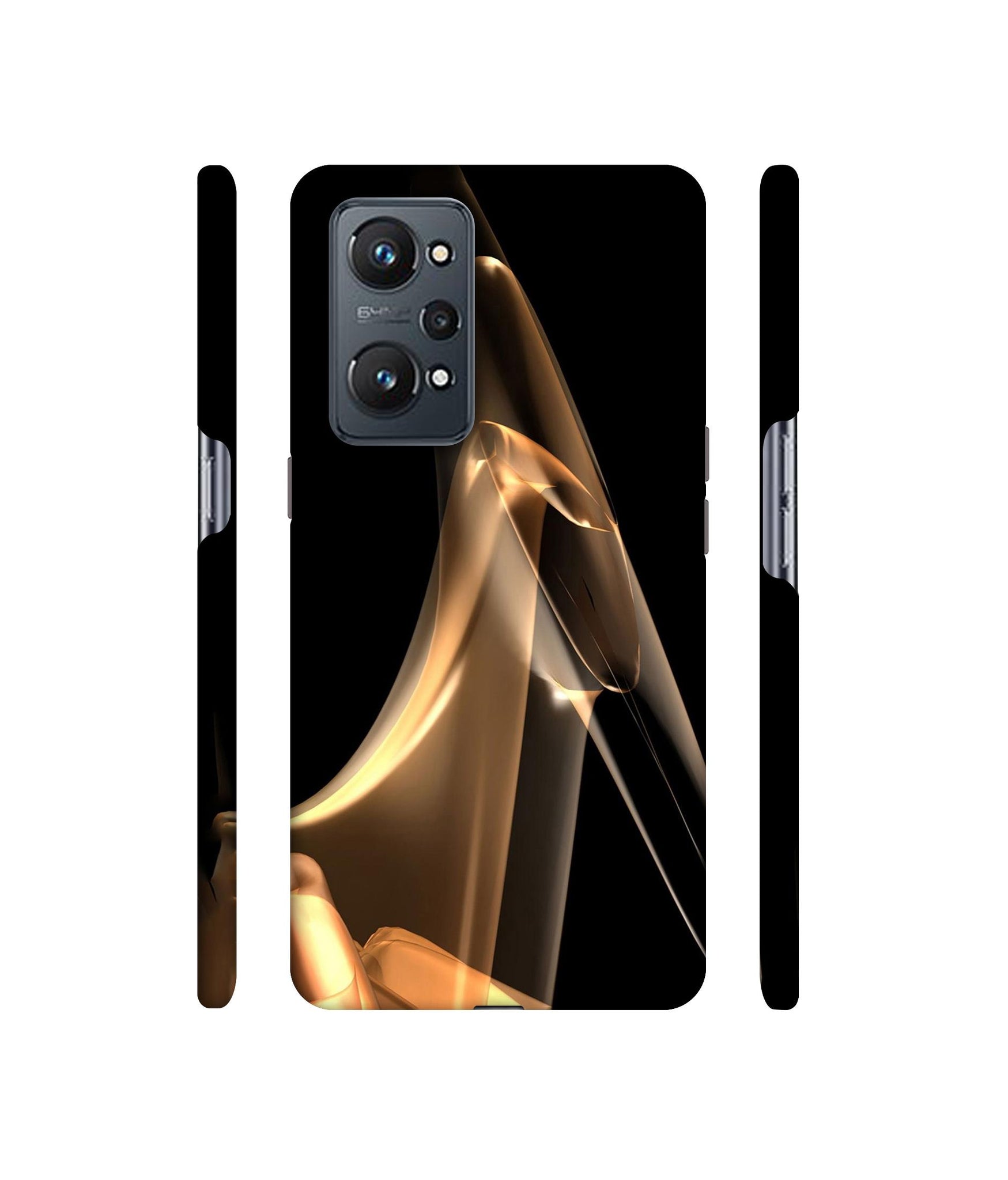 Gold Smoke Designer Hard Back Cover for Realme GT Neo2