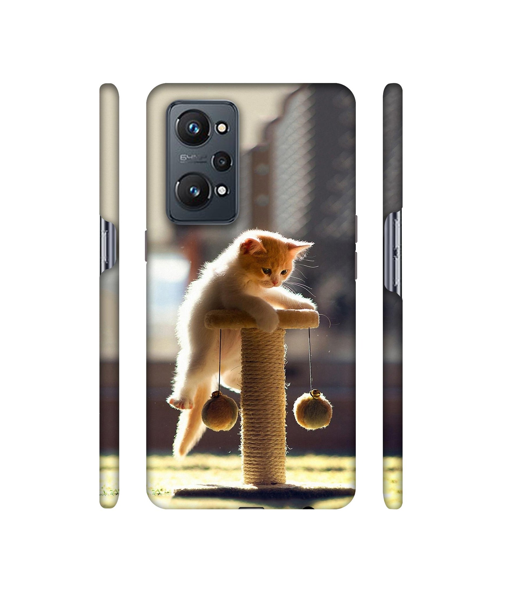 Cat Climbing Designer Hard Back Cover for Realme GT Neo2