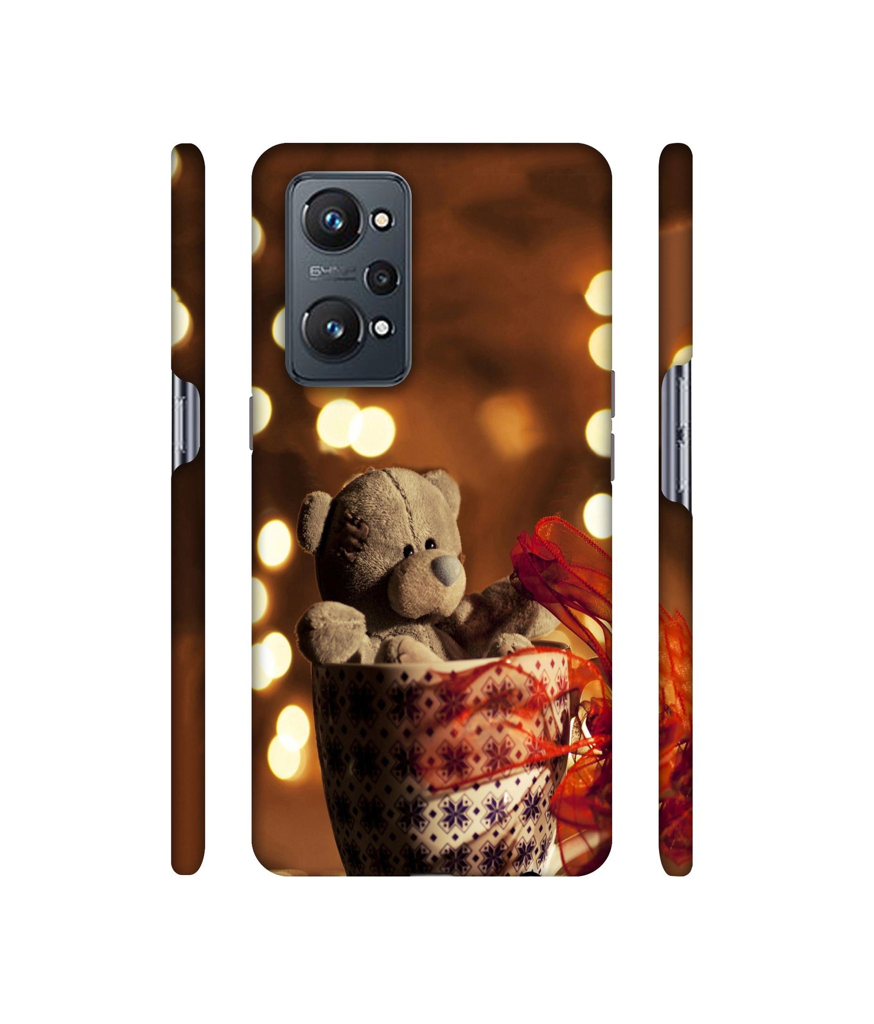 Teddy In Cup Designer Hard Back Cover for Realme GT Neo2