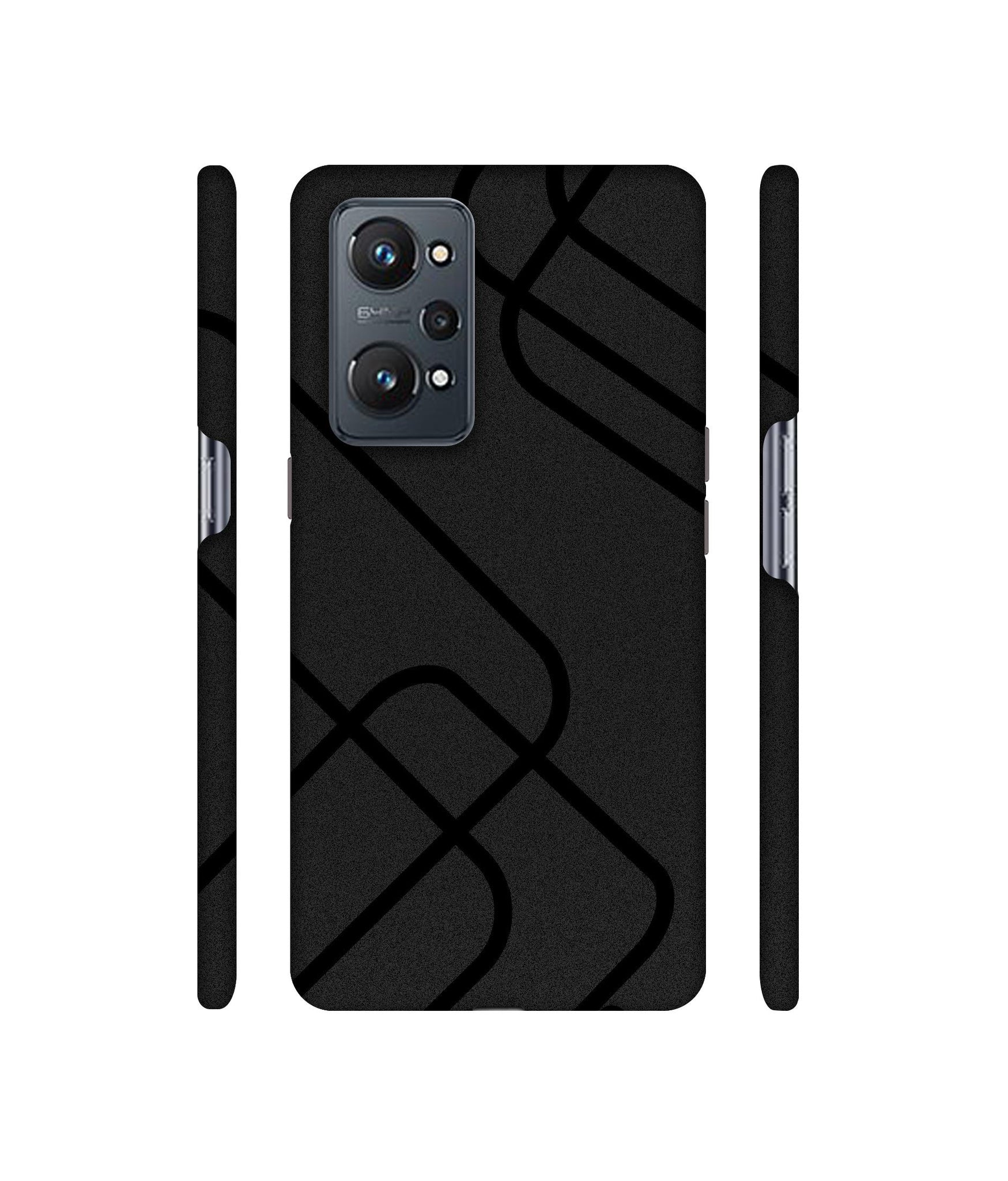 Zig-Zag Black Line Designer Hard Back Cover for Realme GT Neo2