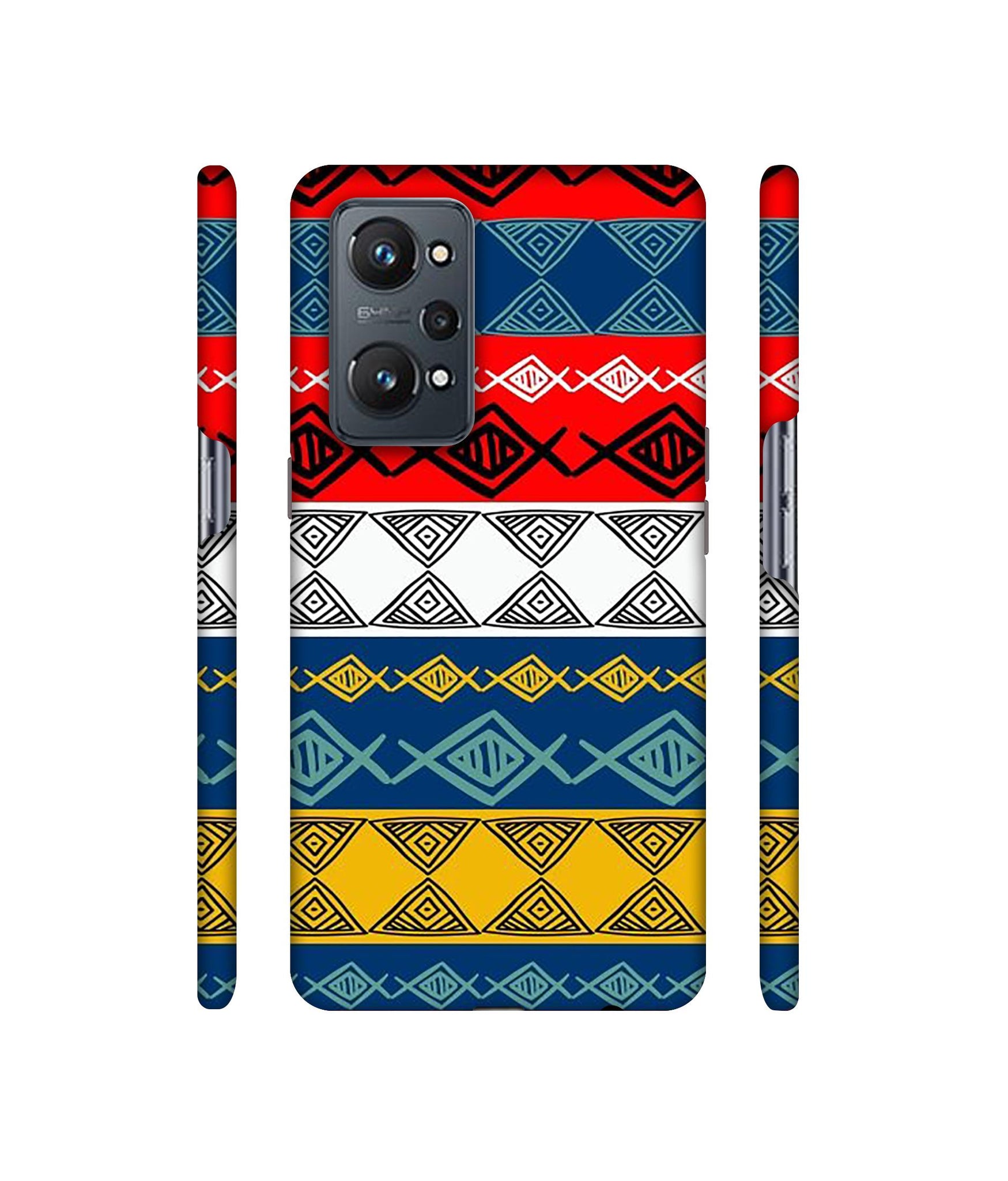 Colorful Hand Made Rangoli Art Designer Hard Back Cover for Realme GT Neo2