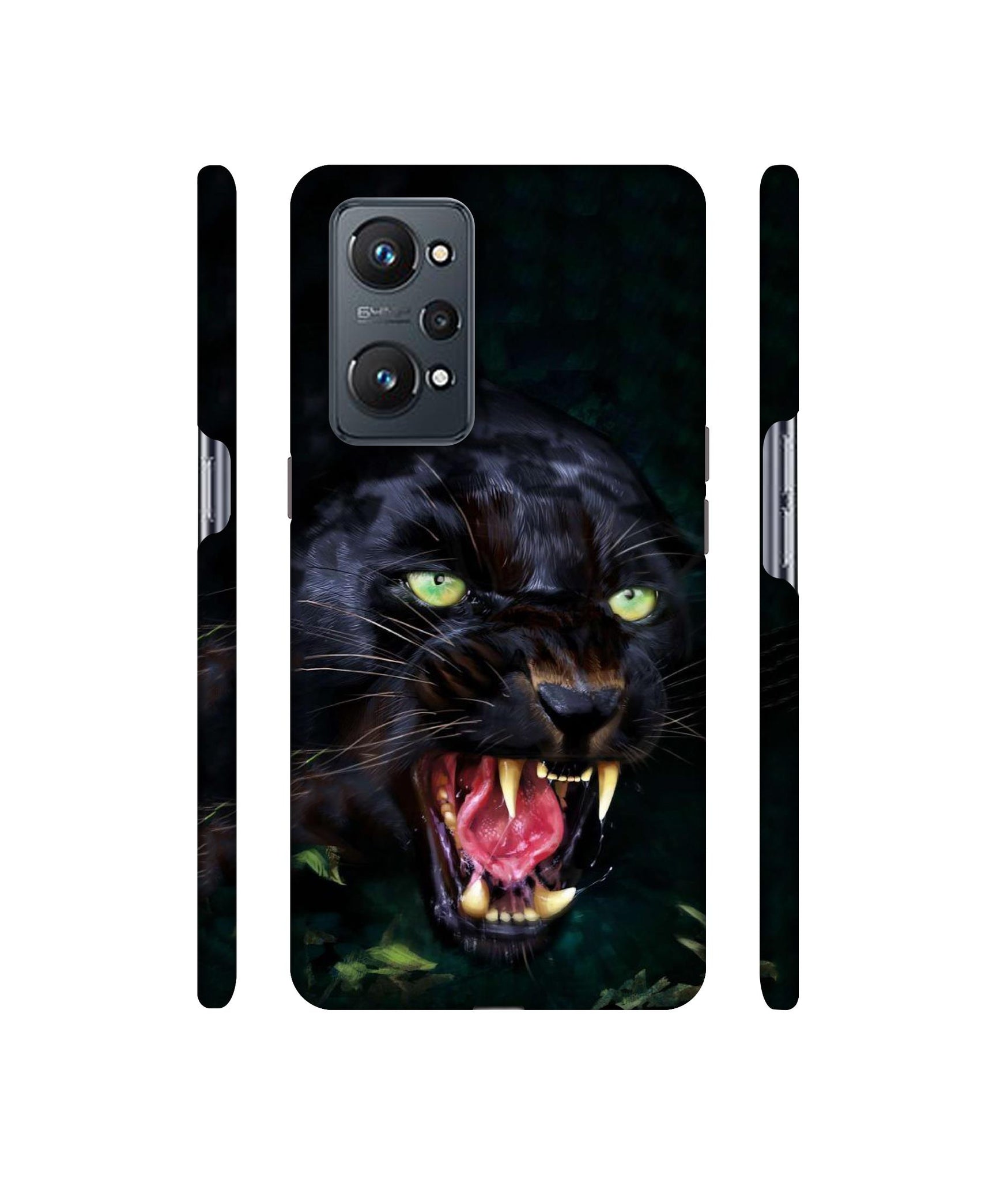 Angry Black Tiger Face Designer Hard Back Cover for Realme GT Neo2