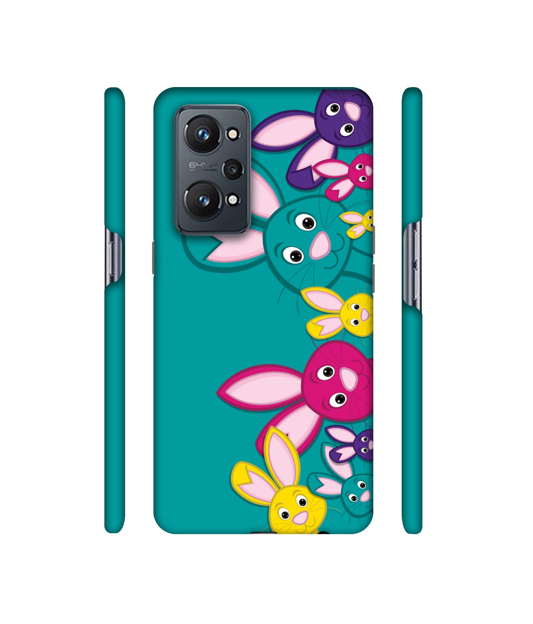 Rabbit Family Designer Hard Back Cover for Realme GT Neo2