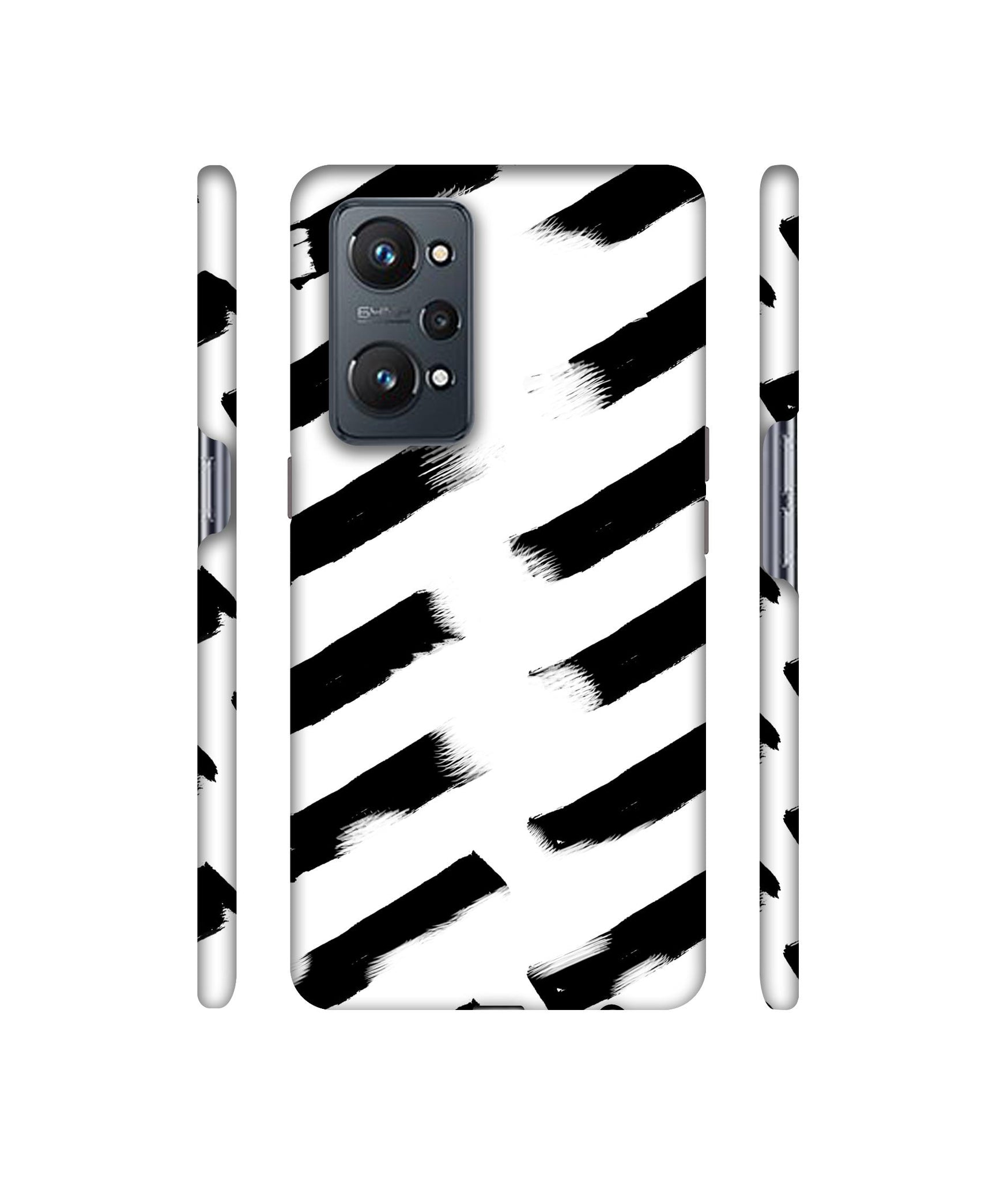 Black & White Rectangle Designer Hard Back Cover for Realme GT Neo2