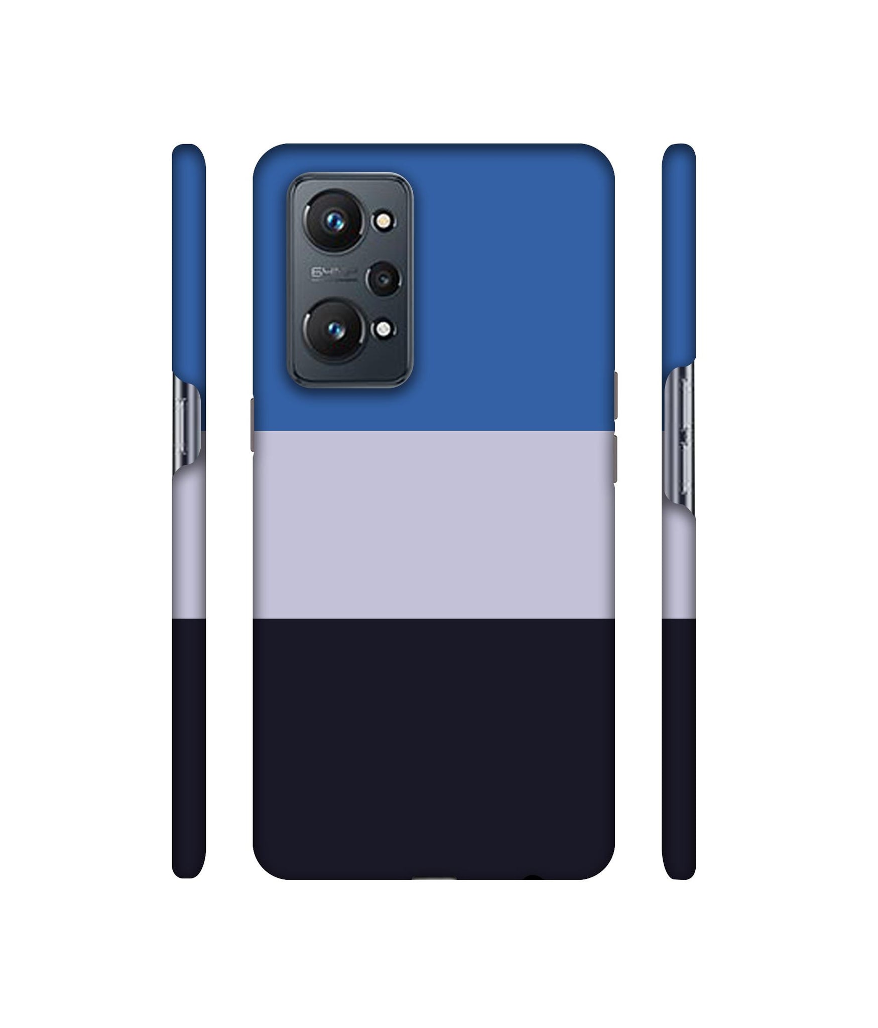 Three Colour Straps Designer Hard Back Cover for Realme GT Neo2