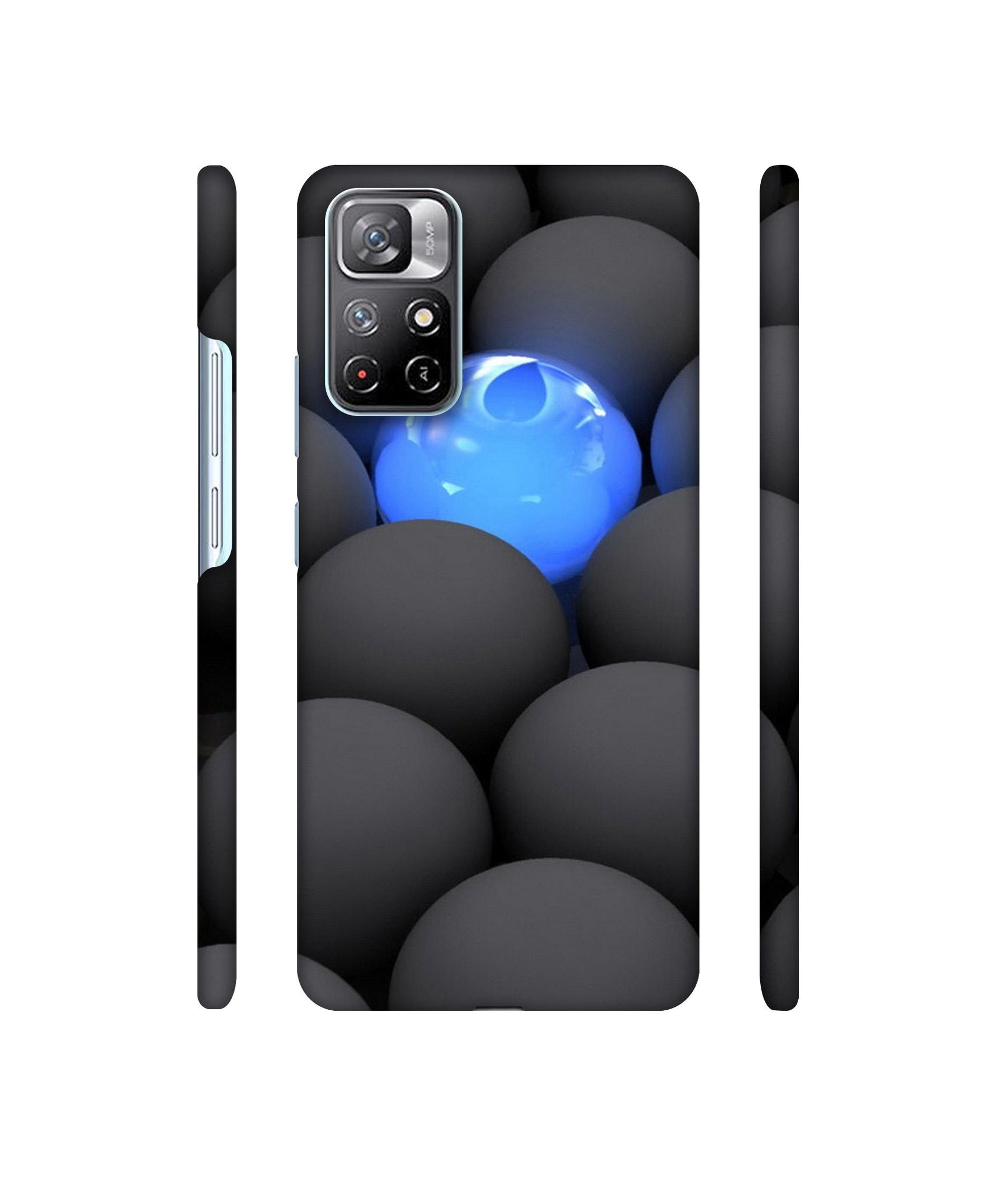 Balls Dark Neon Sight Surface Designer Hard Back Cover for Mi Redmi Note 11T 5G / Poco M4 Pro 5G