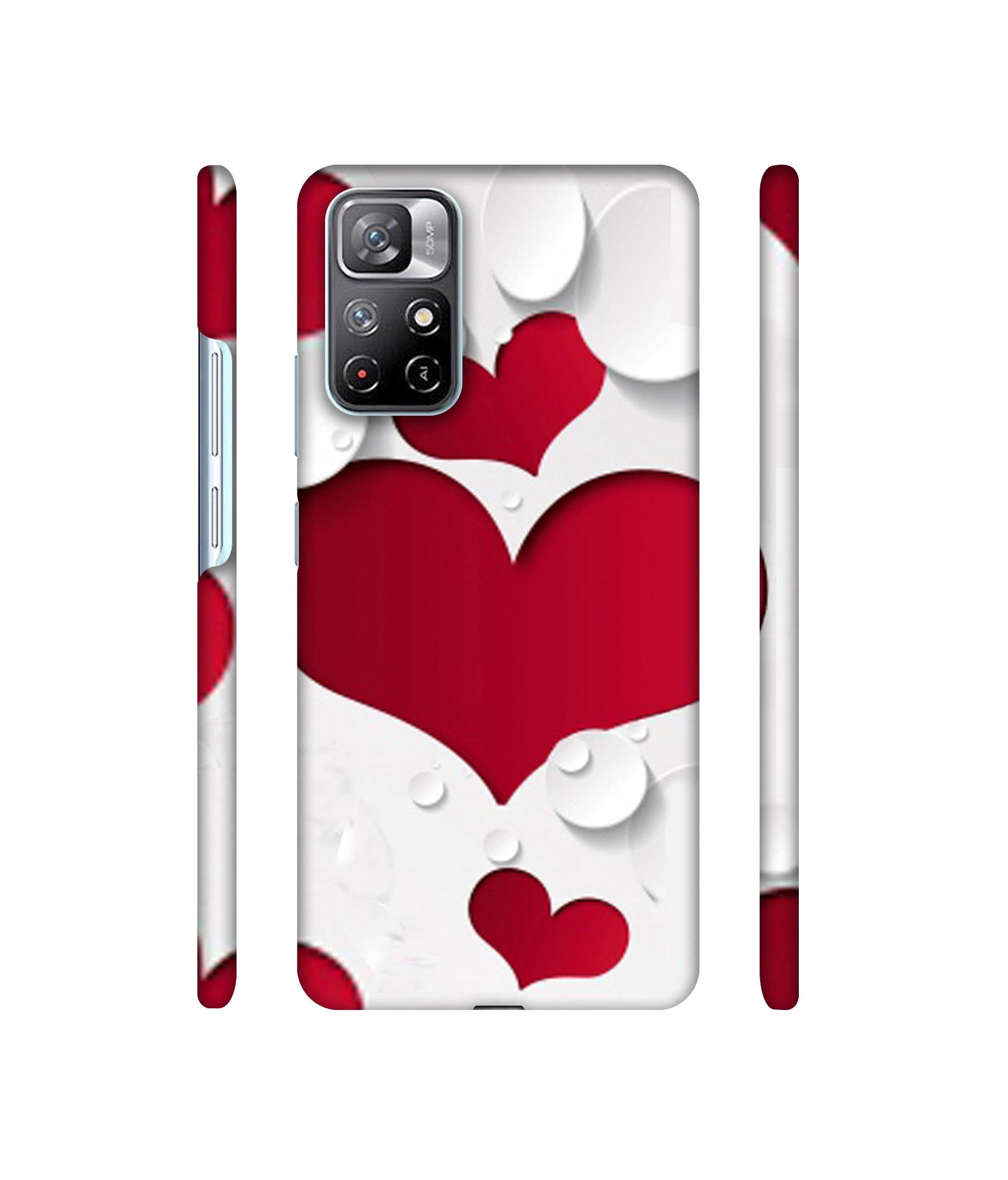 Multiple Hearts Designer Hard Back Cover for Mi Redmi Note 11T 5G / Poco M4 Pro 5G