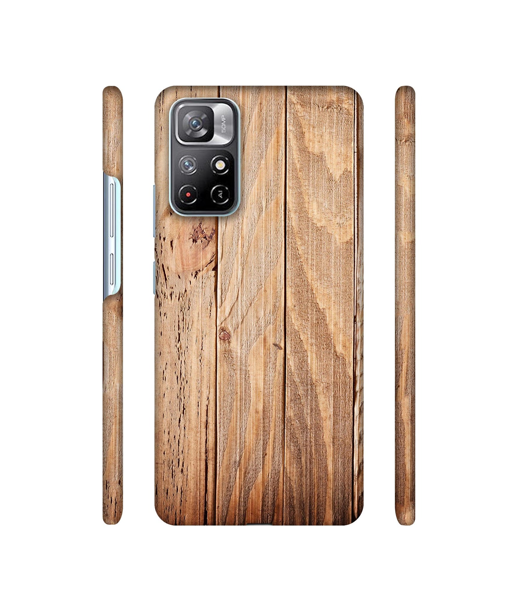Wooden Texture Designer Hard Back Cover for Mi Redmi Note 11T 5G / Poco M4 Pro 5G