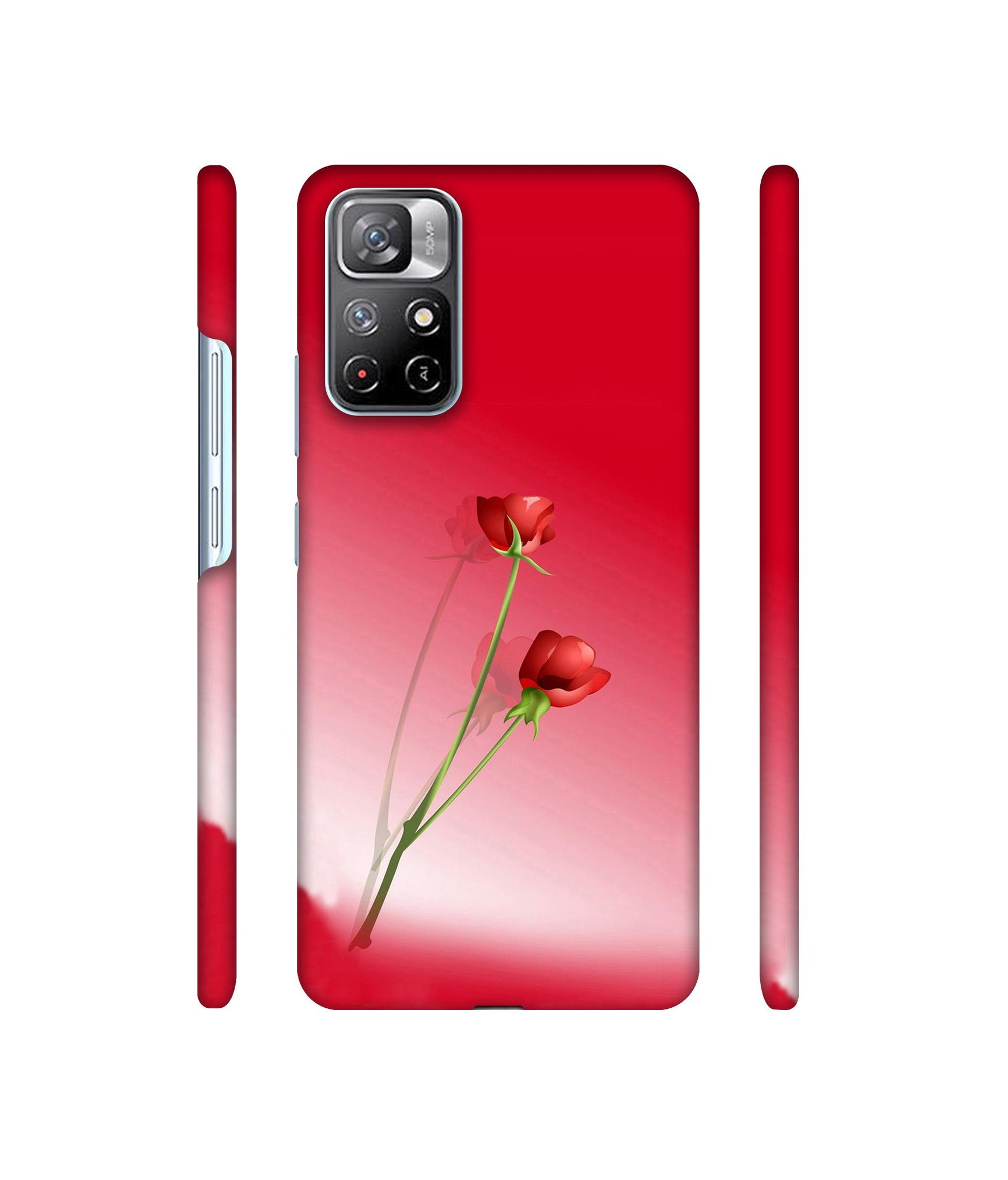 Red Roses Designer Hard Back Cover for Mi Redmi Note 11T 5G / Poco M4 Pro 5G