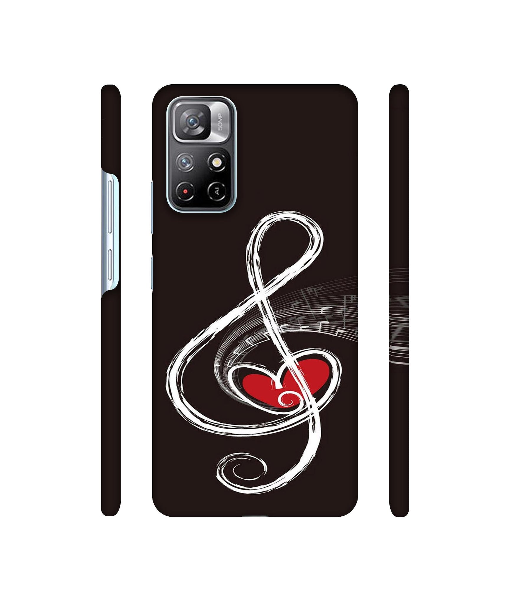 Love Note Music Designer Hard Back Cover for Mi Redmi Note 11T 5G / Poco M4 Pro 5G