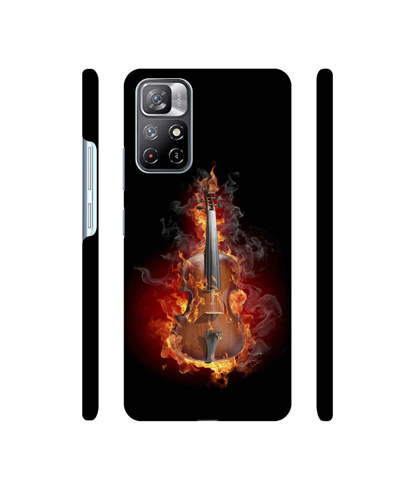 Burning Violin Designer Hard Back Cover for Mi Redmi Note 11T 5G / Poco M4 Pro 5G