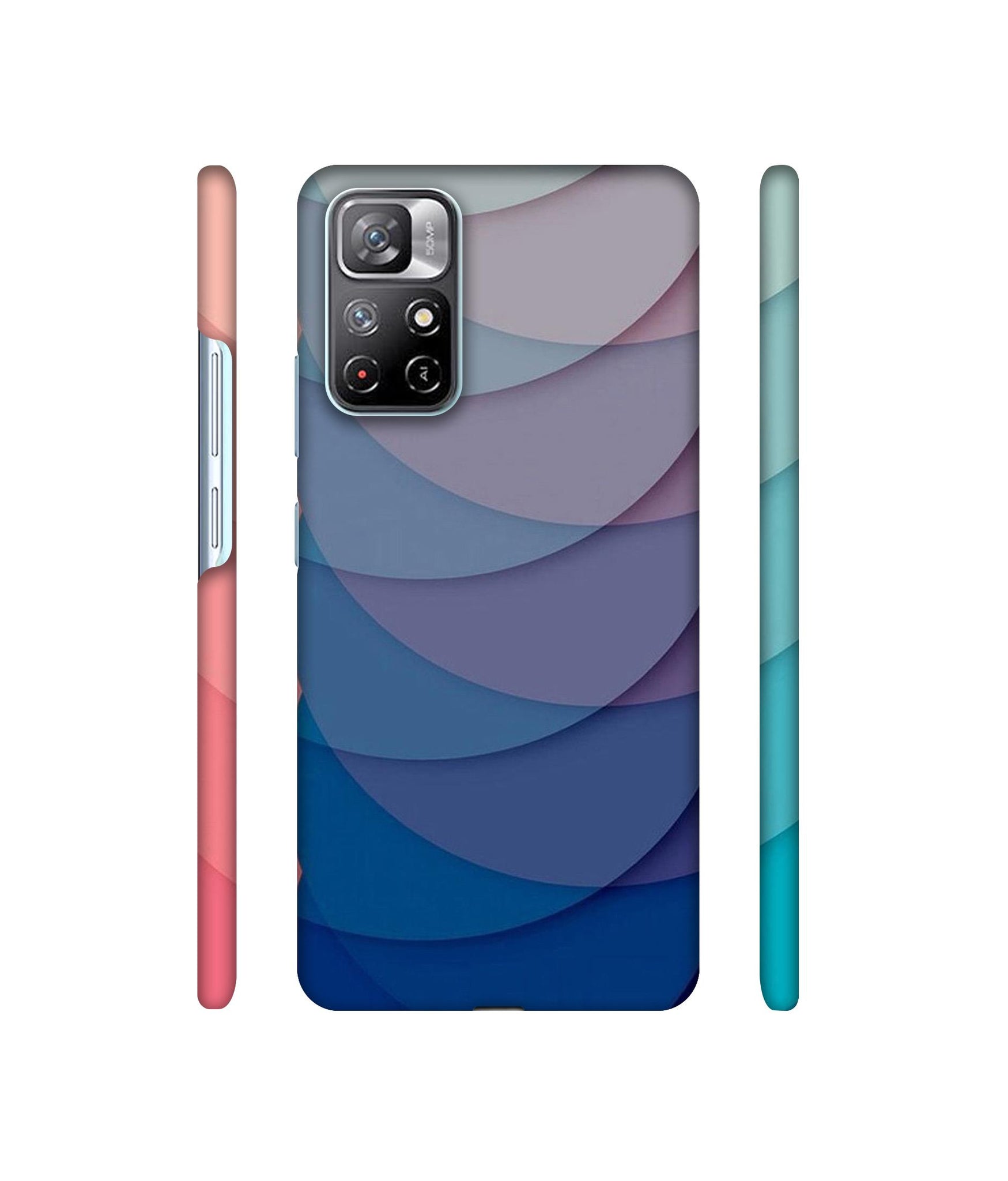 Waves Pattern Print Designer Hard Back Cover for Mi Redmi Note 11T 5G / Poco M4 Pro 5G
