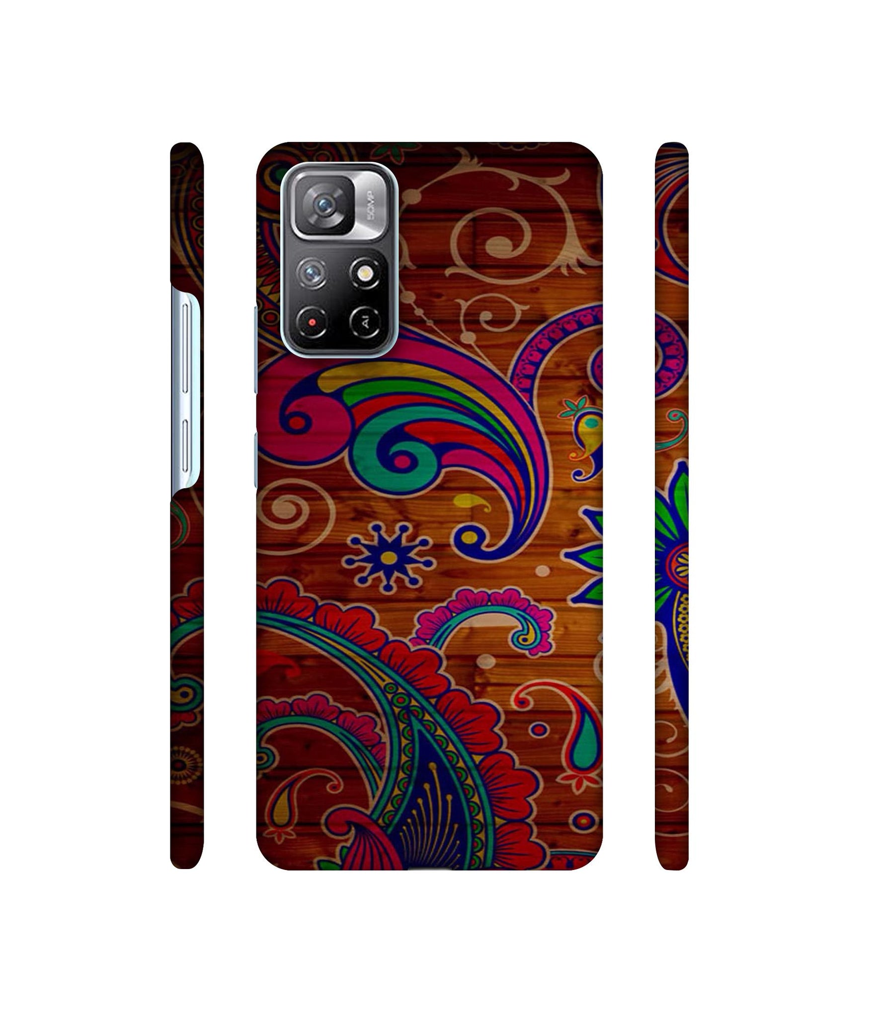 Wooden Pattern Print Designer Hard Back Cover for Mi Redmi Note 11T 5G / Poco M4 Pro 5G
