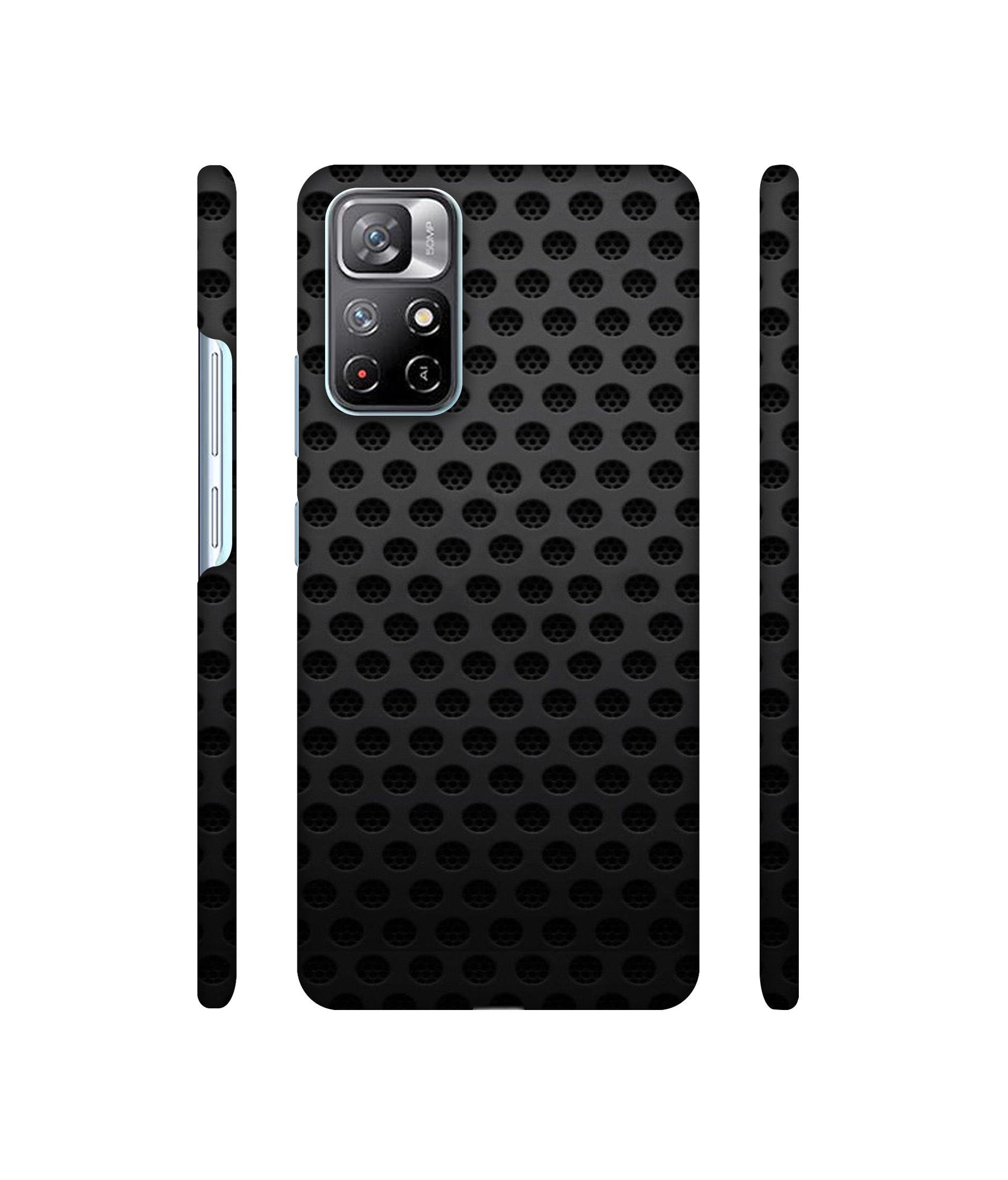 Black Circle Designer Hard Back Cover for Mi Redmi Note 11T 5G / Poco M4 Pro 5G