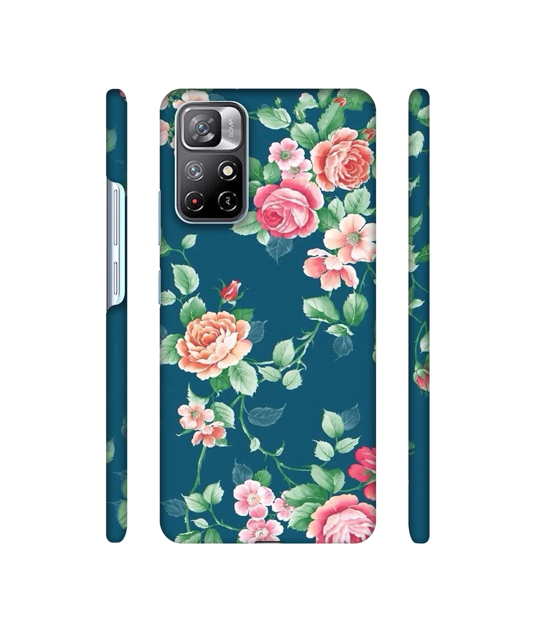 Vintage Floral Designer Hard Back Cover for Mi Redmi Note 11T 5G / Poco M4 Pro 5G
