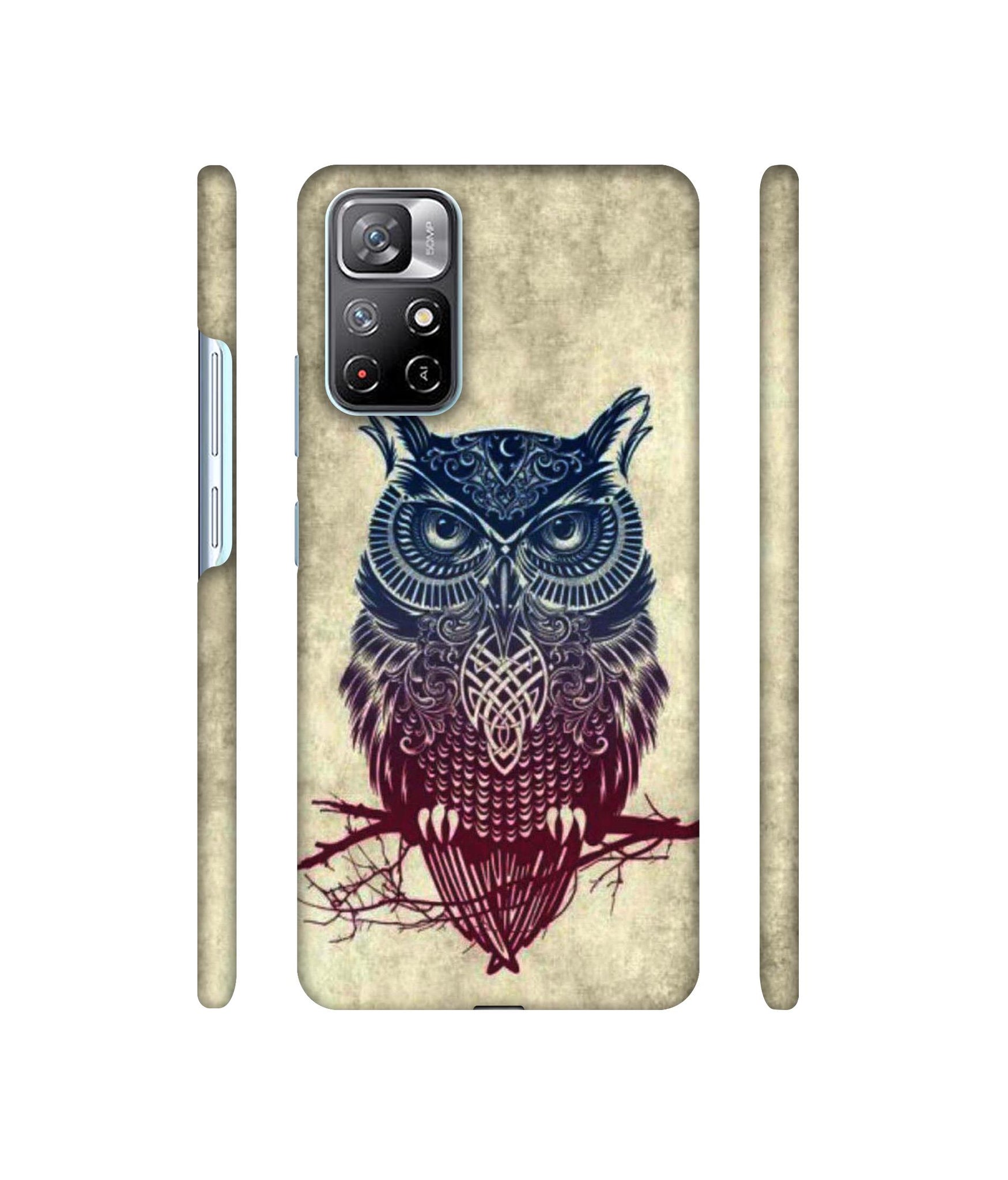 Owl Pattern Designer Hard Back Cover for Mi Redmi Note 11T 5G / Poco M4 Pro 5G