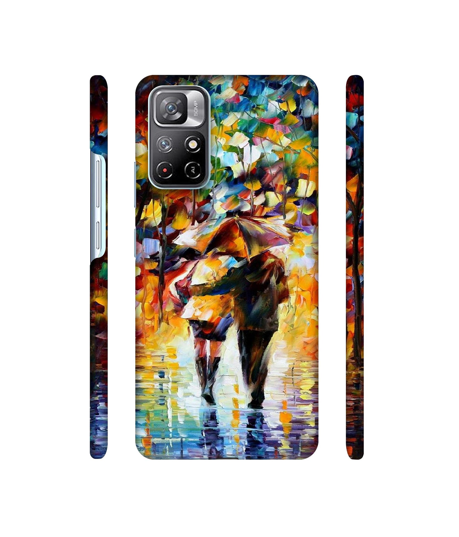 Paint Couple Pattern Designer Hard Back Cover for Mi Redmi Note 11T 5G / Poco M4 Pro 5G