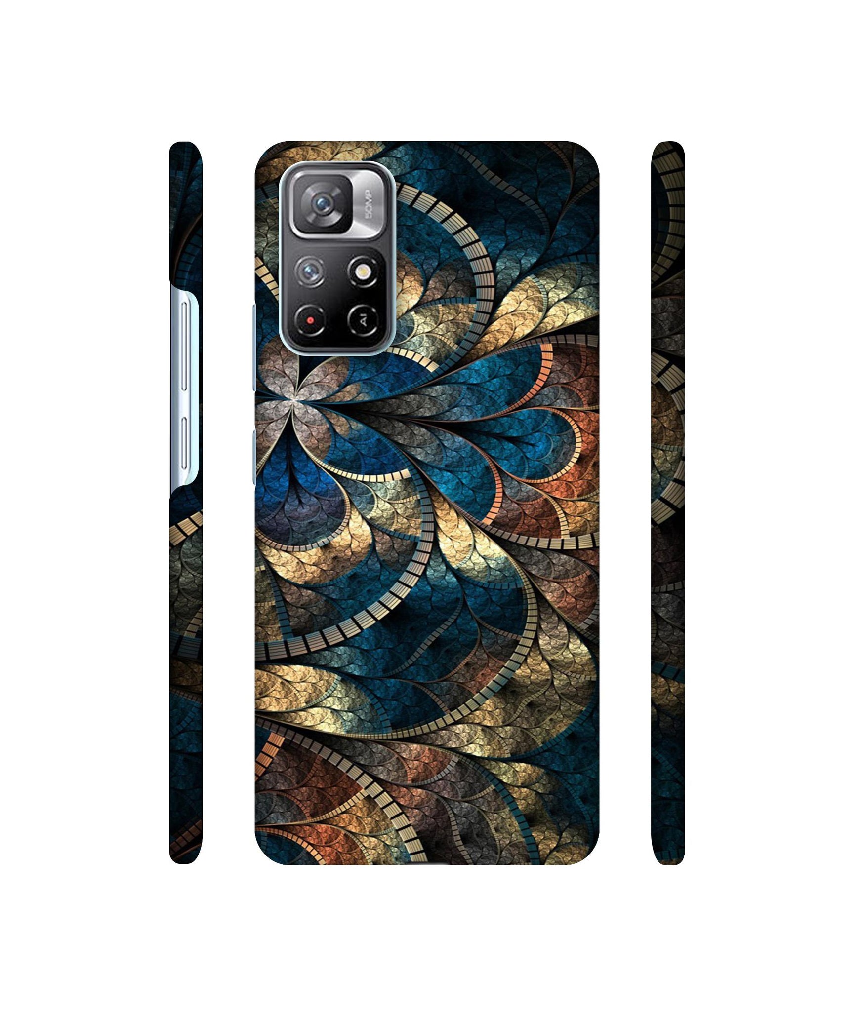 Fractional Pattern Designer Hard Back Cover for Mi Redmi Note 11T 5G / Poco M4 Pro 5G