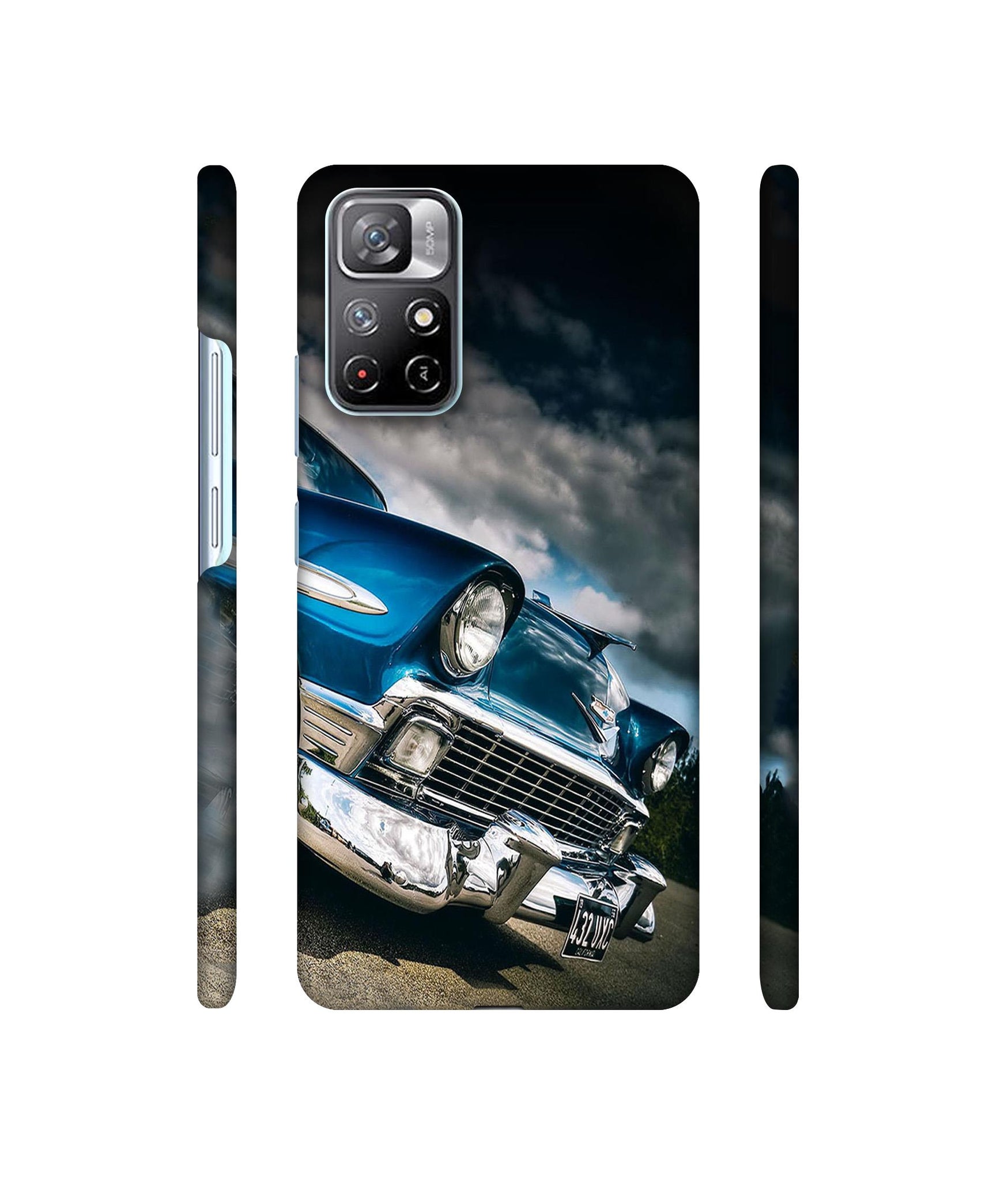Vintage Car Pattern Designer Hard Back Cover for Mi Redmi Note 11T 5G / Poco M4 Pro 5G