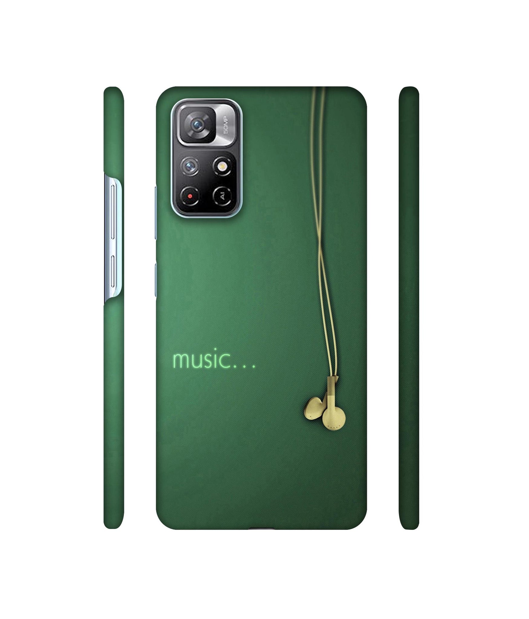 Headphone Music Designer Hard Back Cover for Mi Redmi Note 11T 5G / Poco M4 Pro 5G