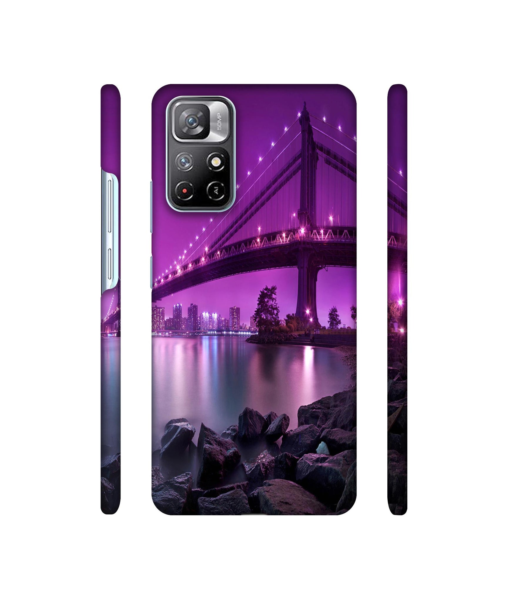 Manhattan Bridge Designer Hard Back Cover for Mi Redmi Note 11T 5G / Poco M4 Pro 5G