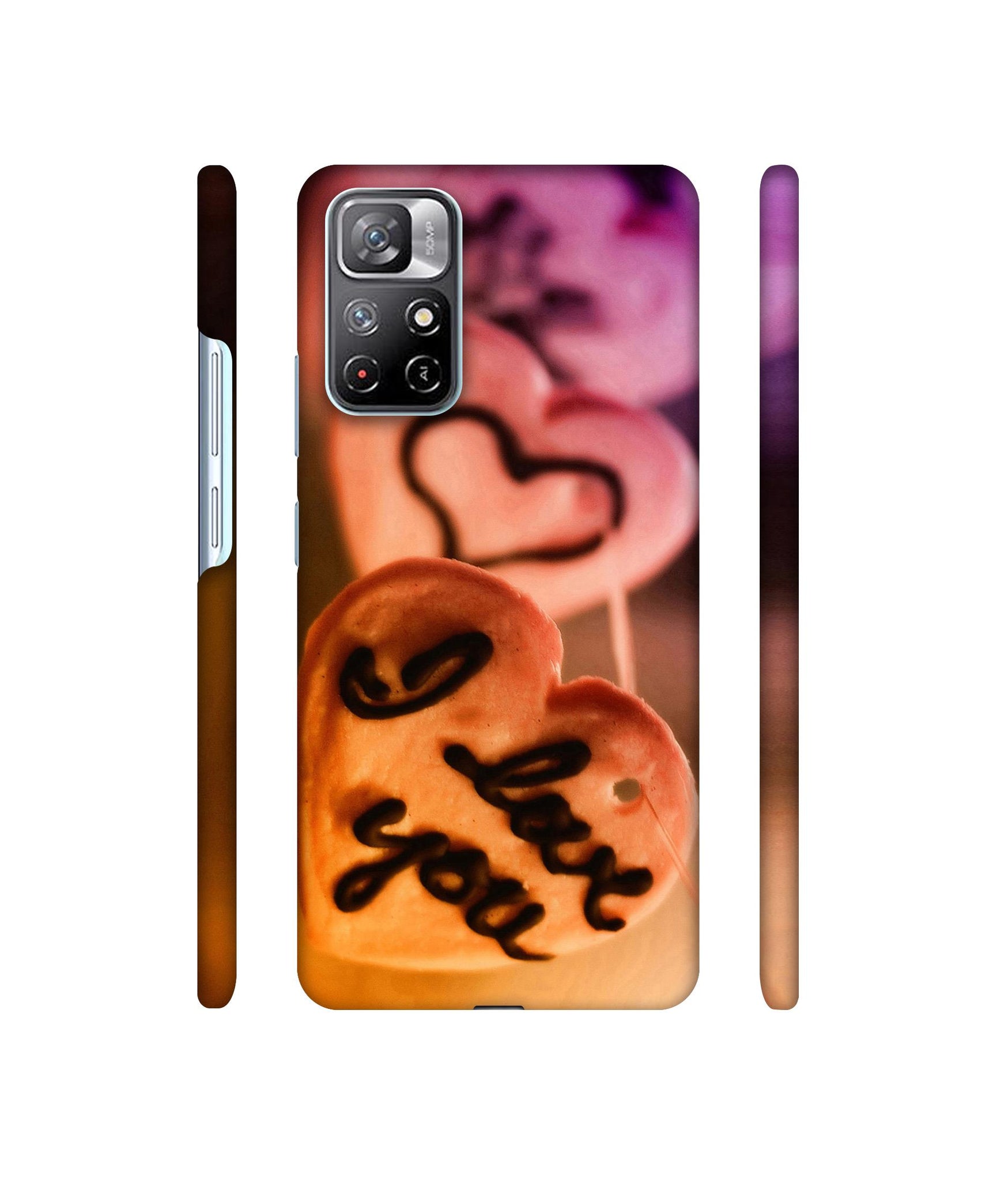 I Love you Designer Hard Back Cover for Mi Redmi Note 11T 5G / Poco M4 Pro 5G