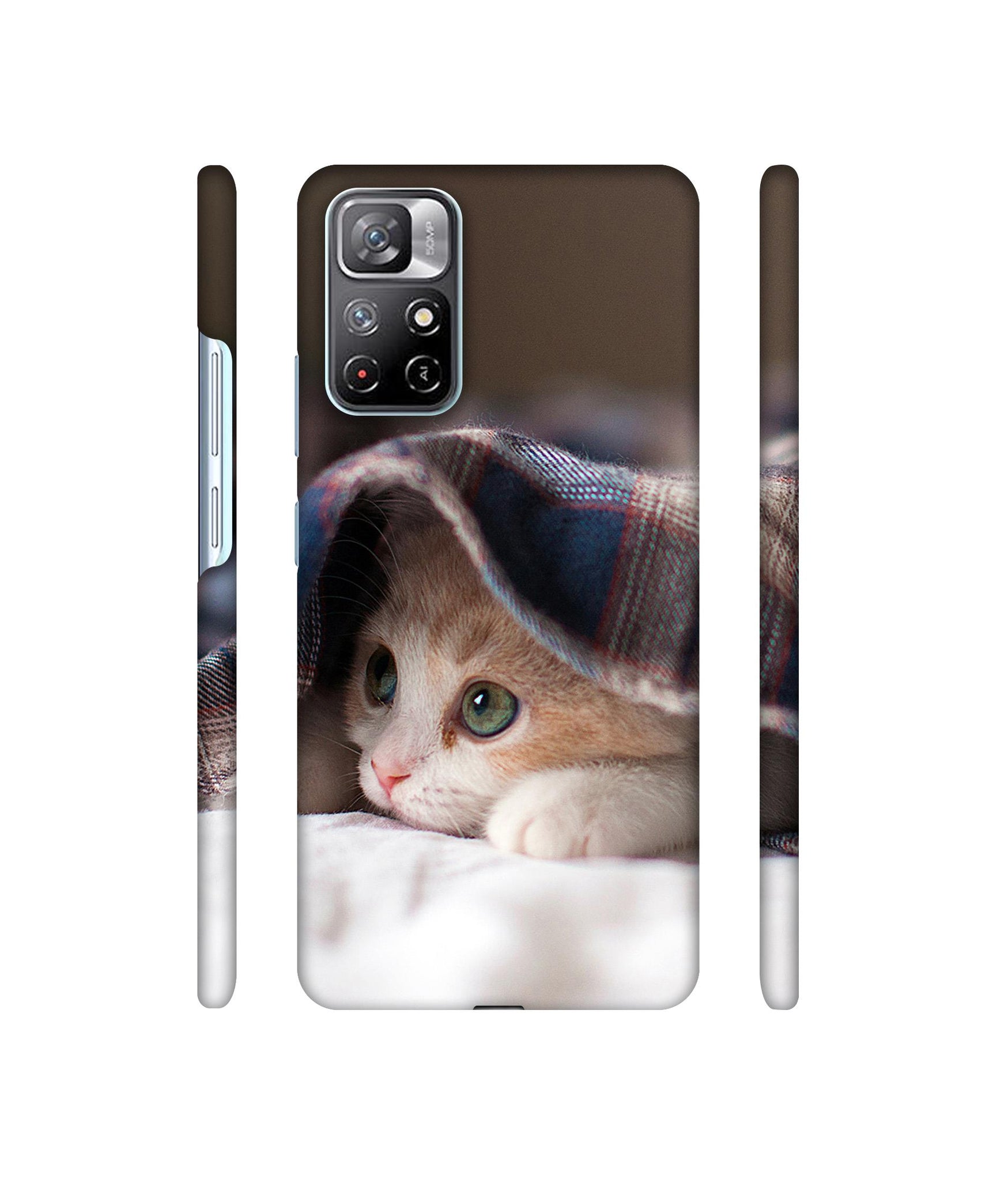 Sleepy Kitten Designer Hard Back Cover for Mi Redmi Note 11T 5G / Poco M4 Pro 5G