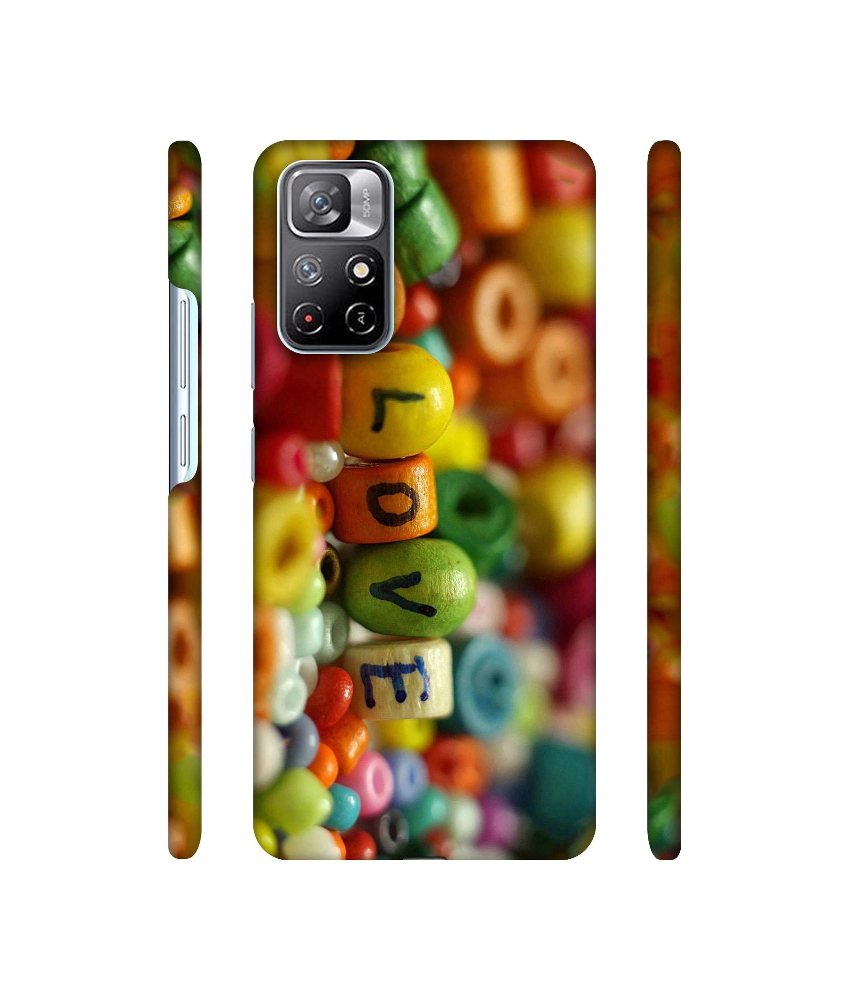 Colorful Love Designer Hard Back Cover for Mi Redmi Note 11T 5G / Poco M4 Pro 5G
