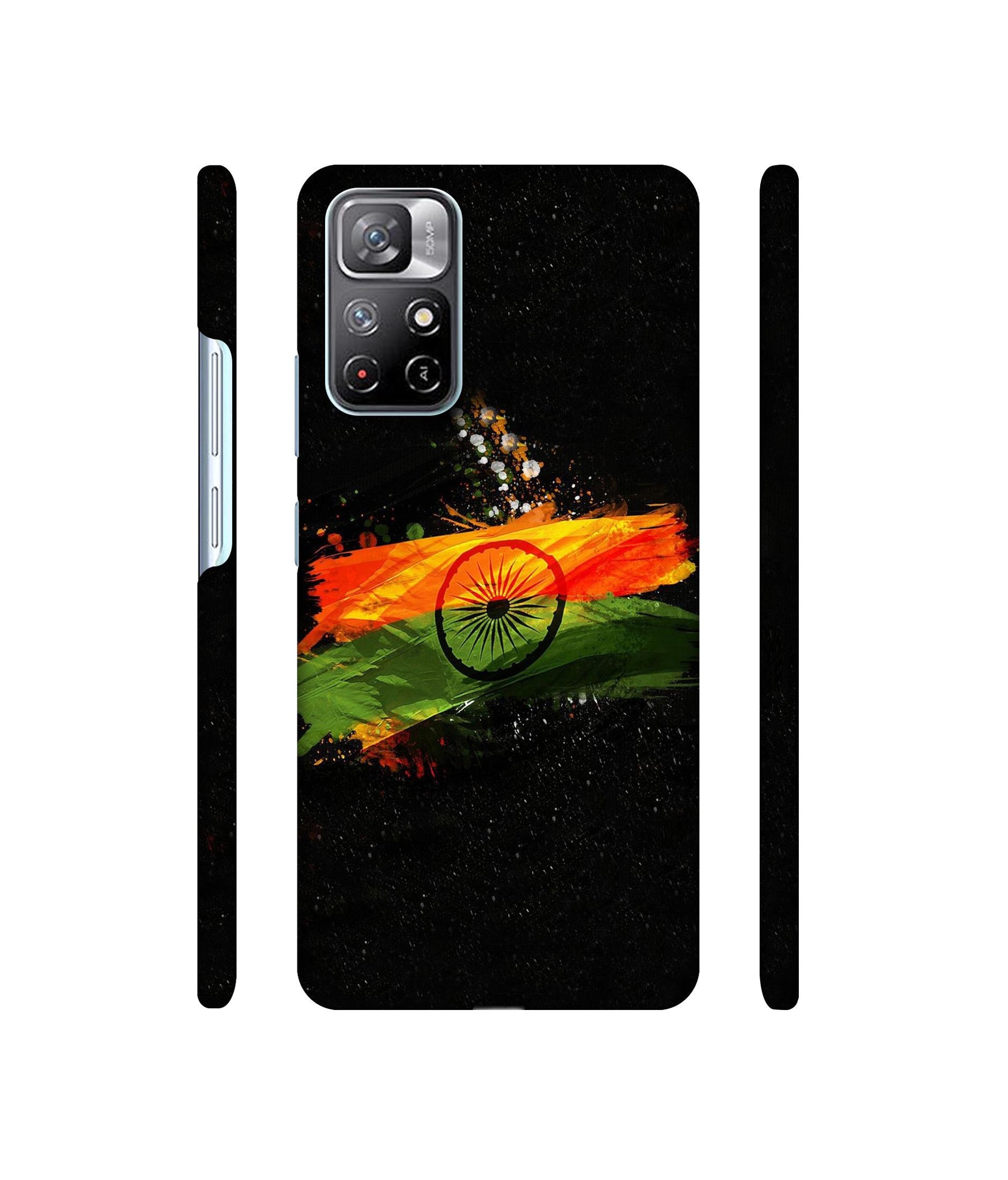 Indian Flag Designer Hard Back Cover for Mi Redmi Note 11T 5G / Poco M4 Pro 5G