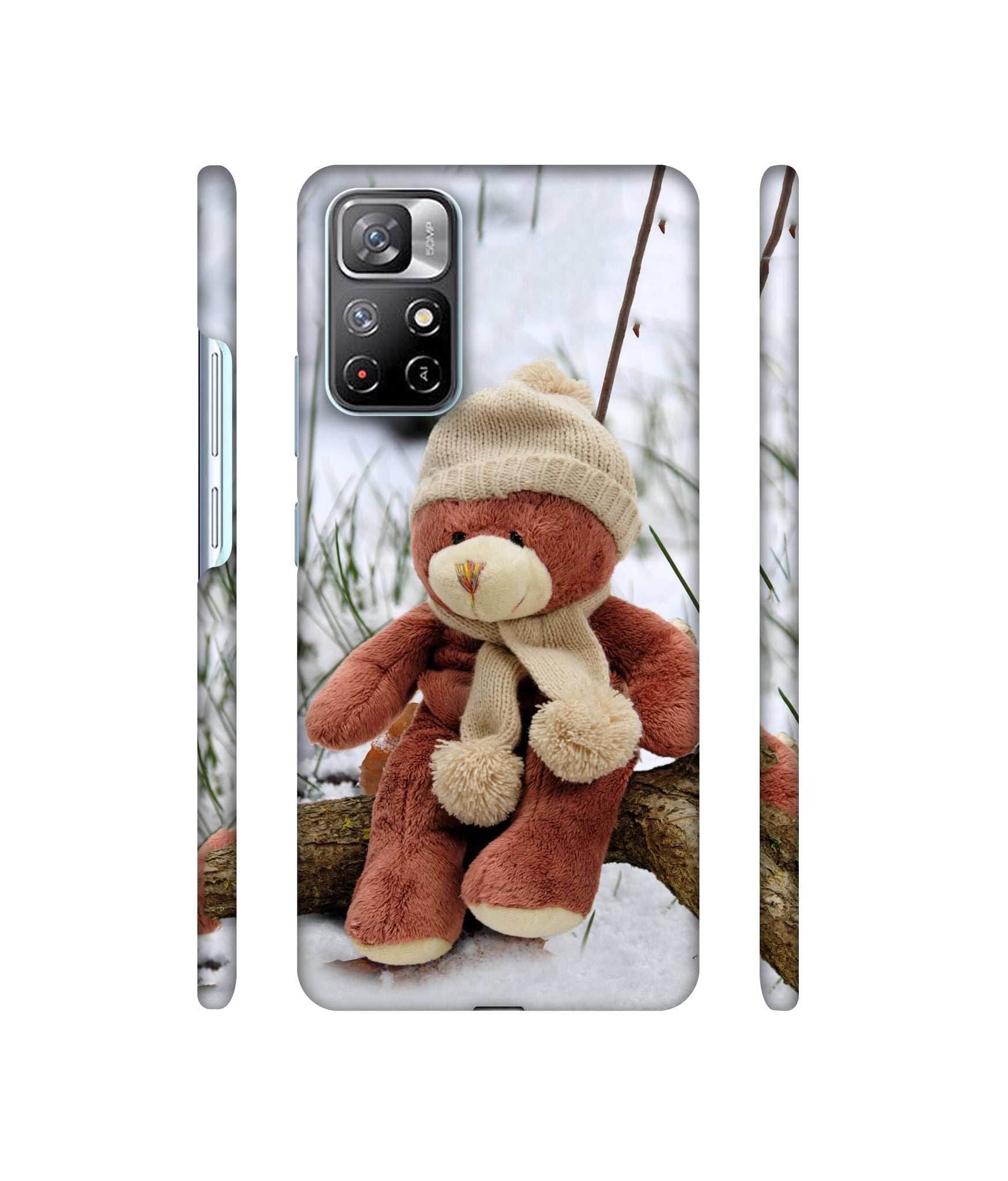Woolen Bear Designer Hard Back Cover for Mi Redmi Note 11T 5G / Poco M4 Pro 5G