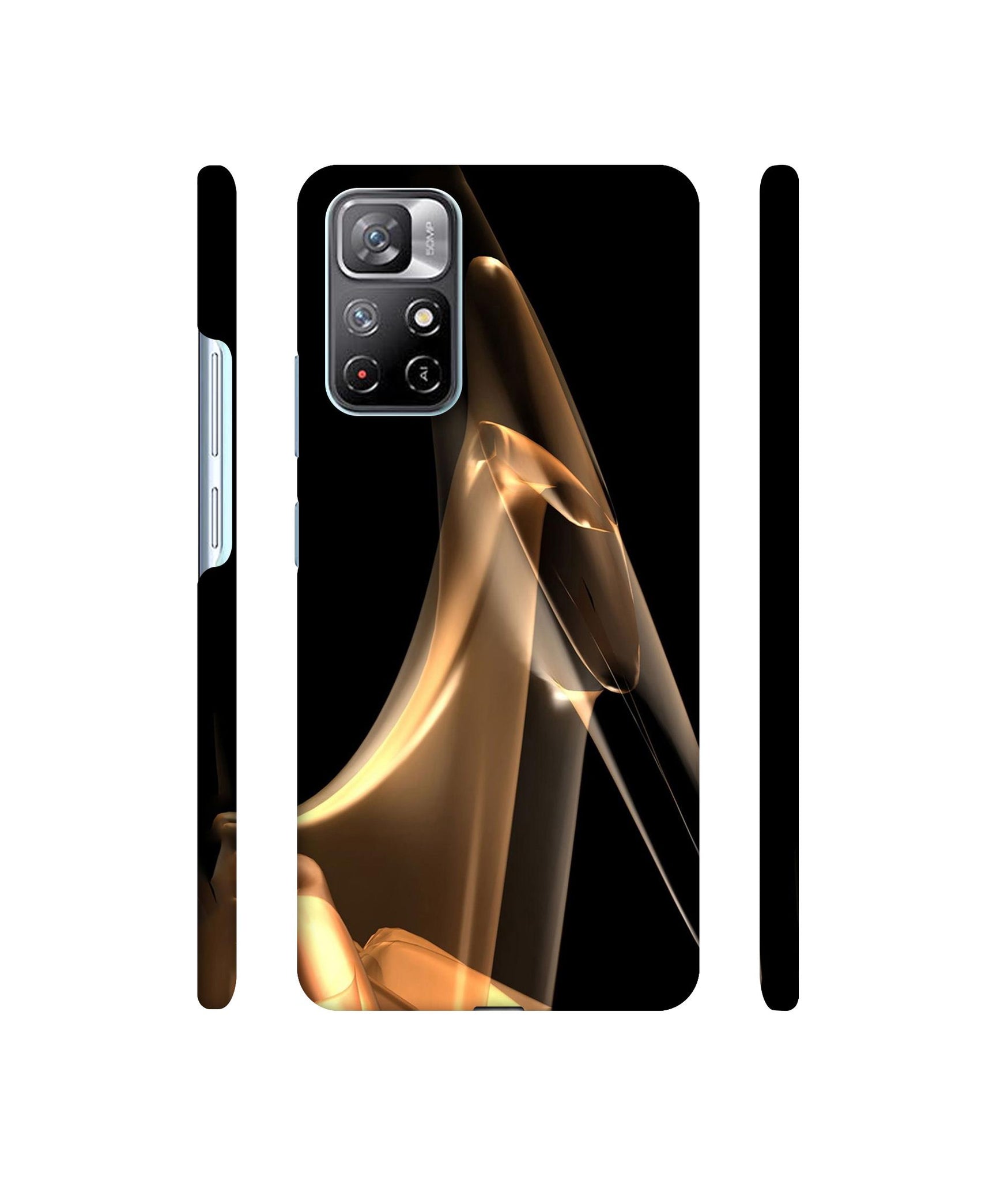 Gold Smoke Designer Hard Back Cover for Mi Redmi Note 11T 5G / Poco M4 Pro 5G