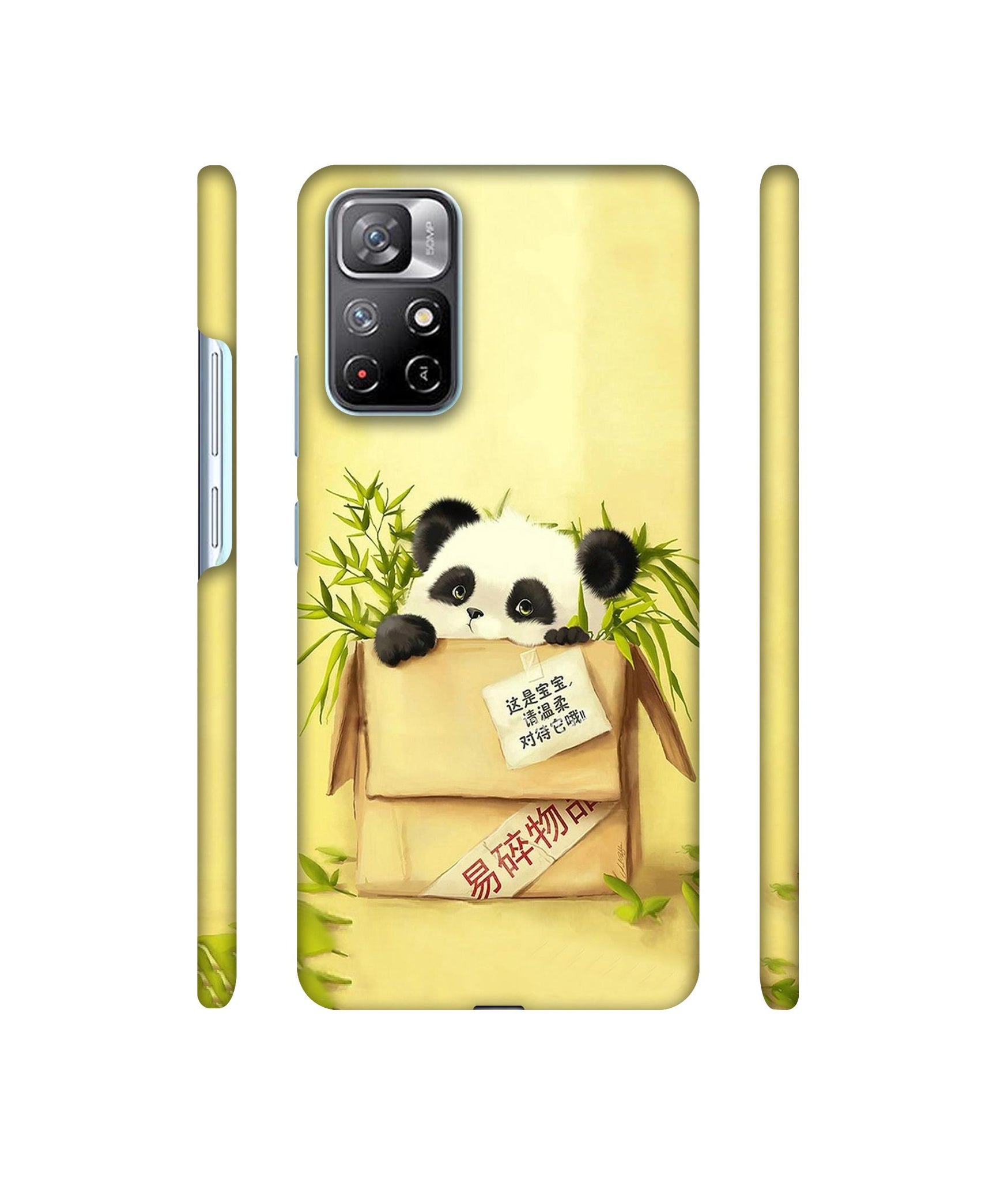 Panda In Box Designer Hard Back Cover for Mi Redmi Note 11T 5G / Poco M4 Pro 5G