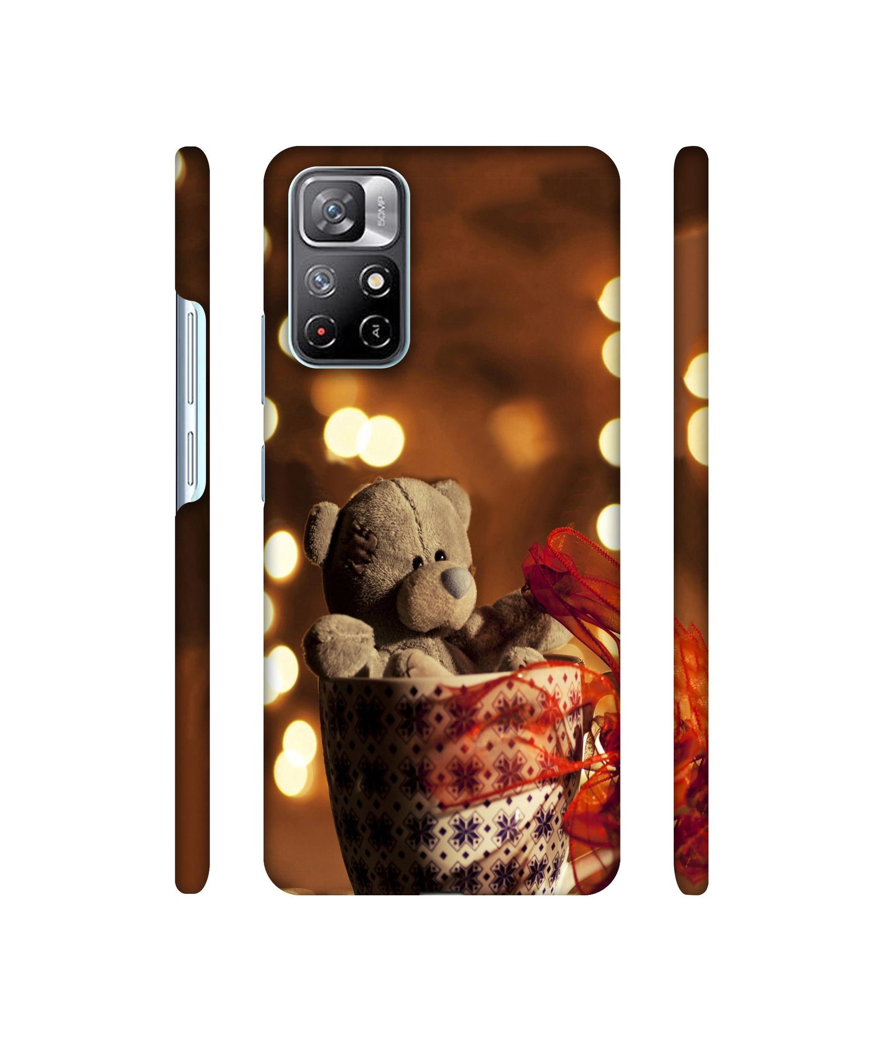 Teddy In Cup Designer Hard Back Cover for Mi Redmi Note 11T 5G / Poco M4 Pro 5G